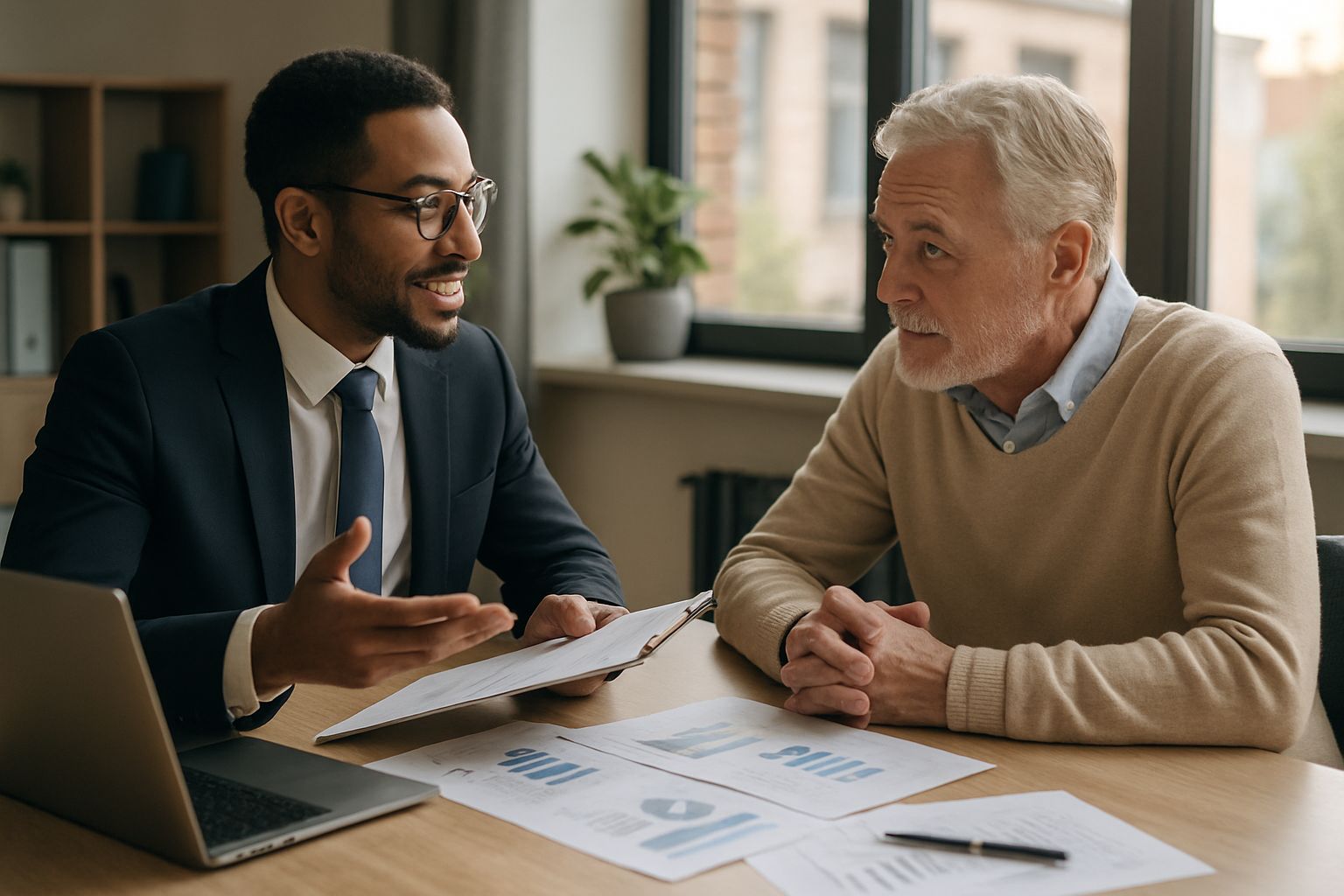 Market Strategy Pivot with advisor discussing AI-resistant HALO sectors investment.