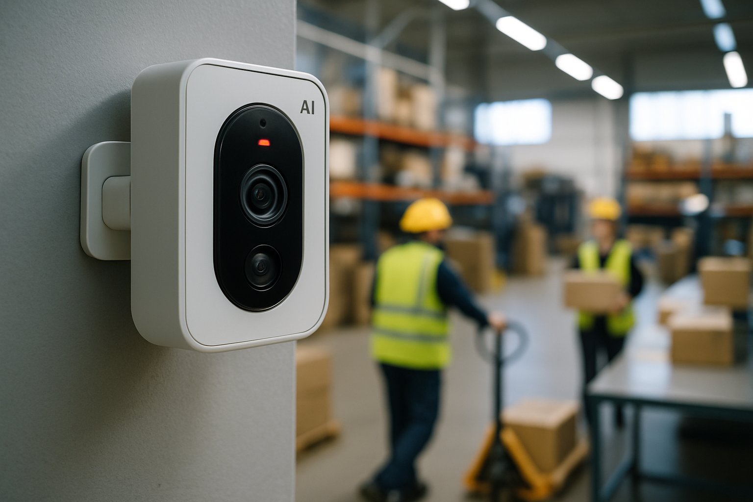 AI camera monitoring factory floor raises Labor Rights awareness at Amazon.