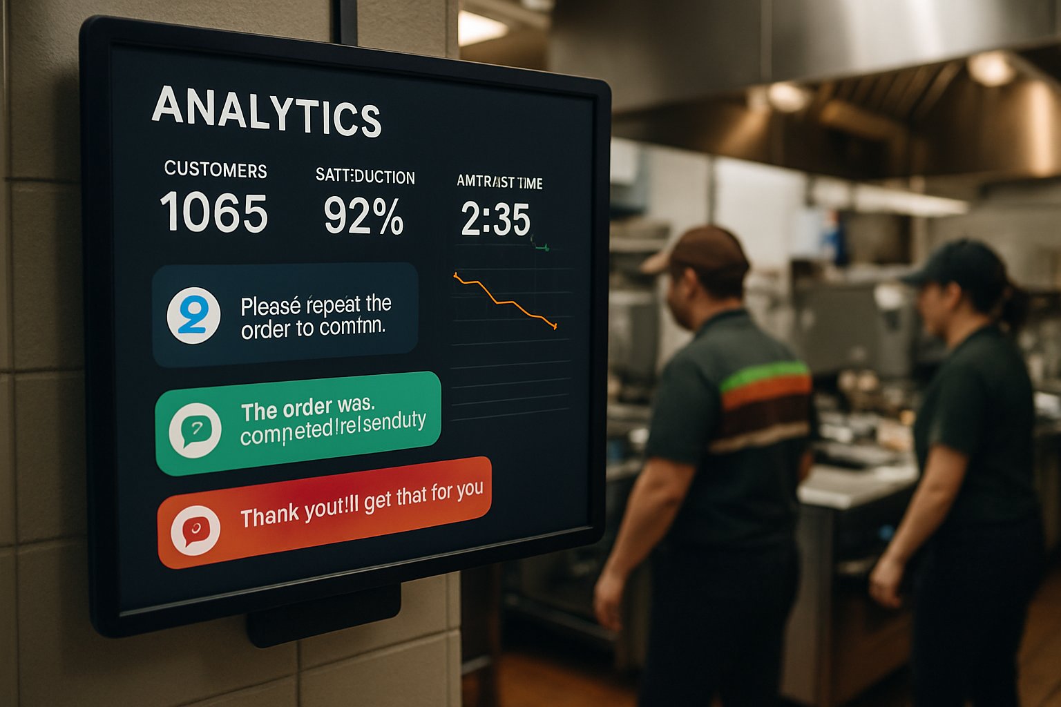 Digital analytics monitor for AI Chatbot feedback in restaurant