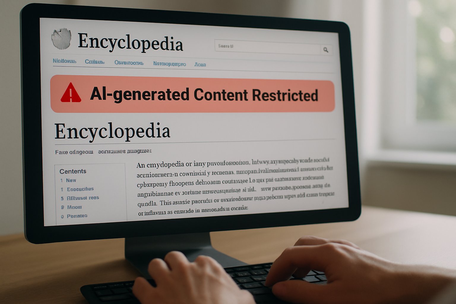 Online Encyclopedia Policy restricts AI articles on Wikipedia-style website