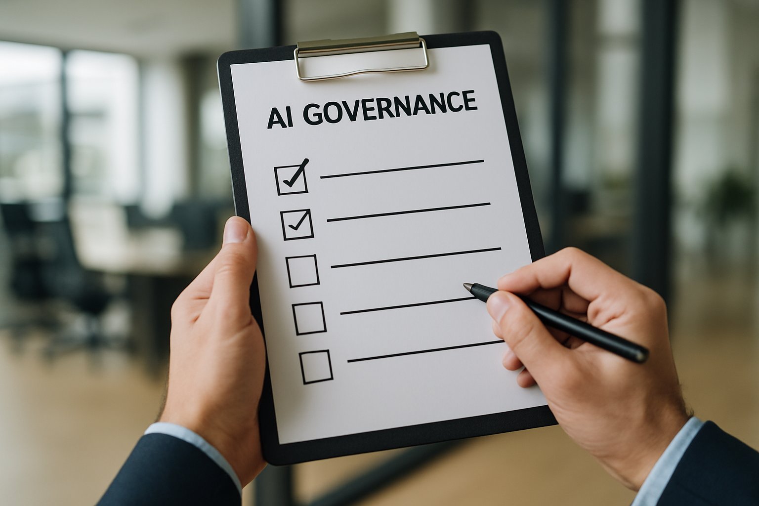 AI Governance checklist highlights Innovation Oversight Gap risks.