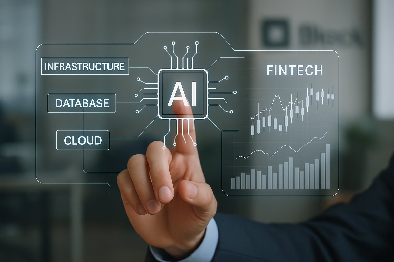 Professional analyzing AI-Driven Pivot infrastructure in a fintech setting.