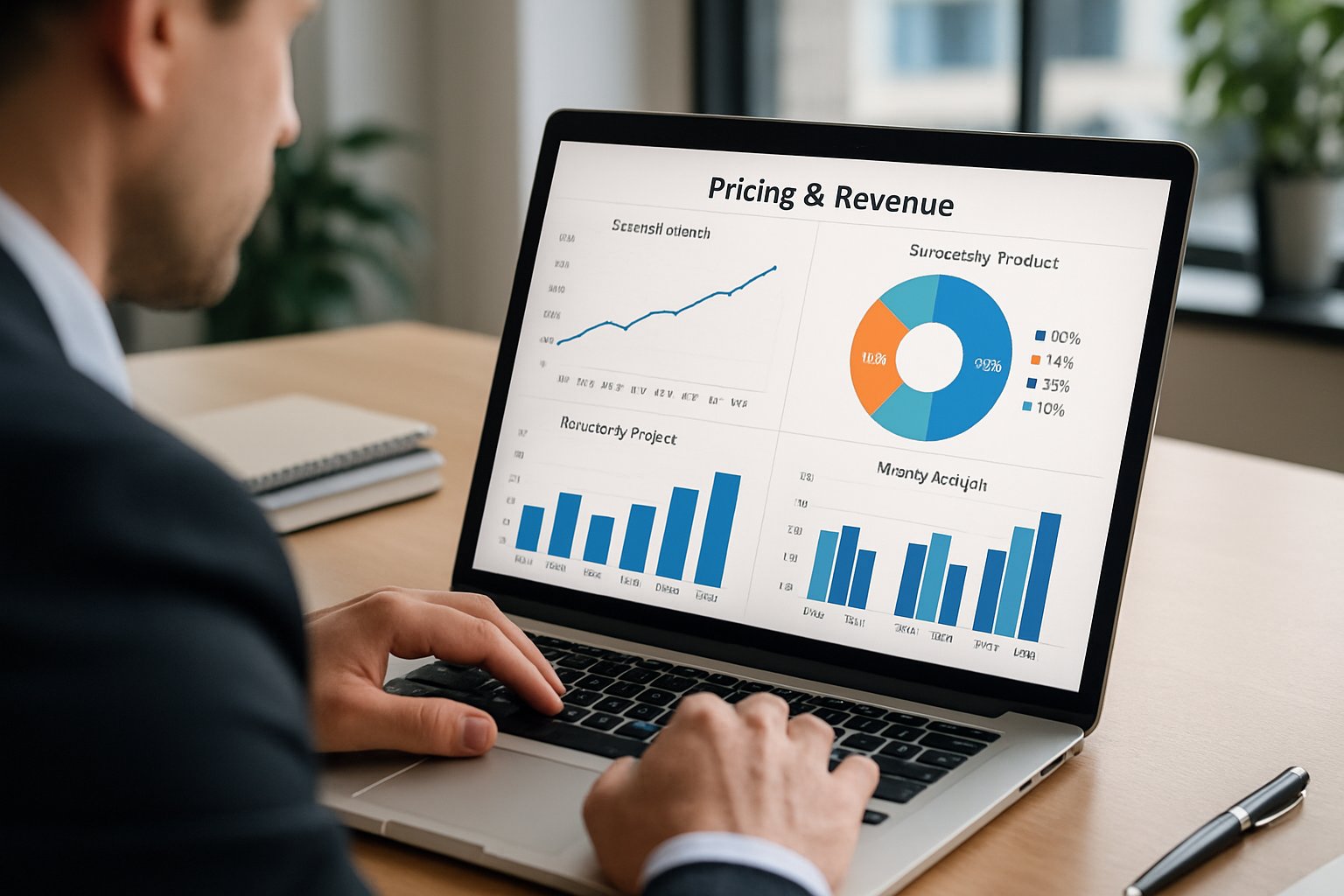 Corporate Monetization Shift visualized with a digital dashboard showing pricing changes.