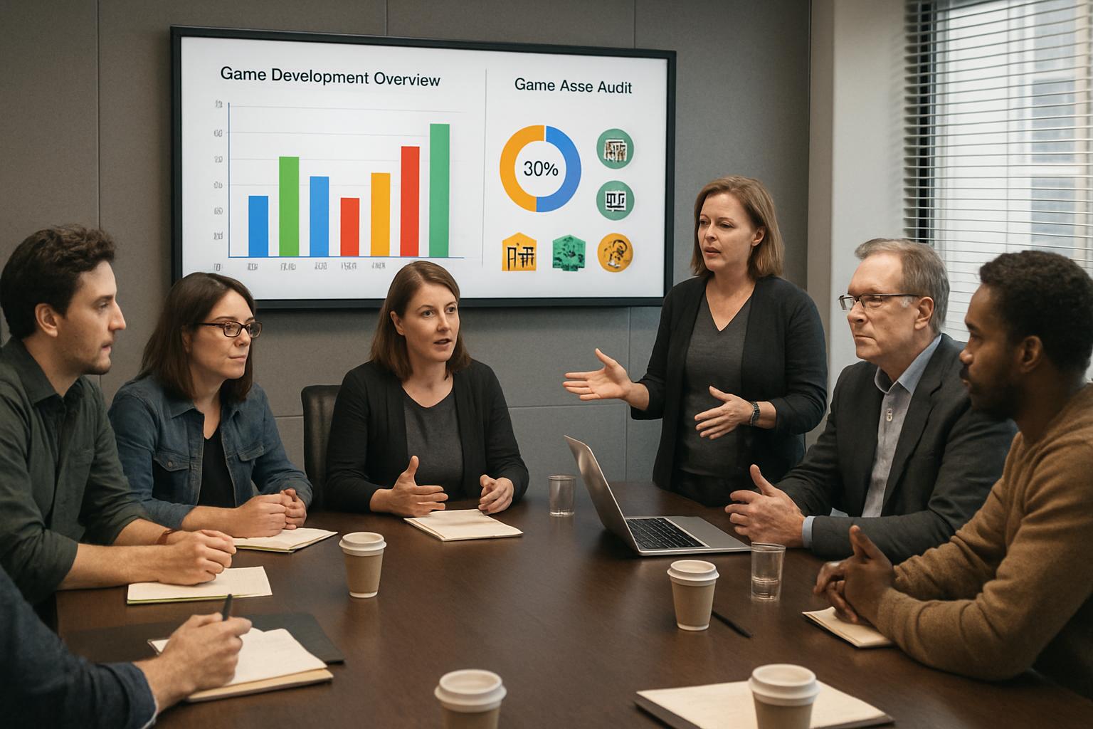 Game Development Transparency audit meeting for Crimson Desert assets.