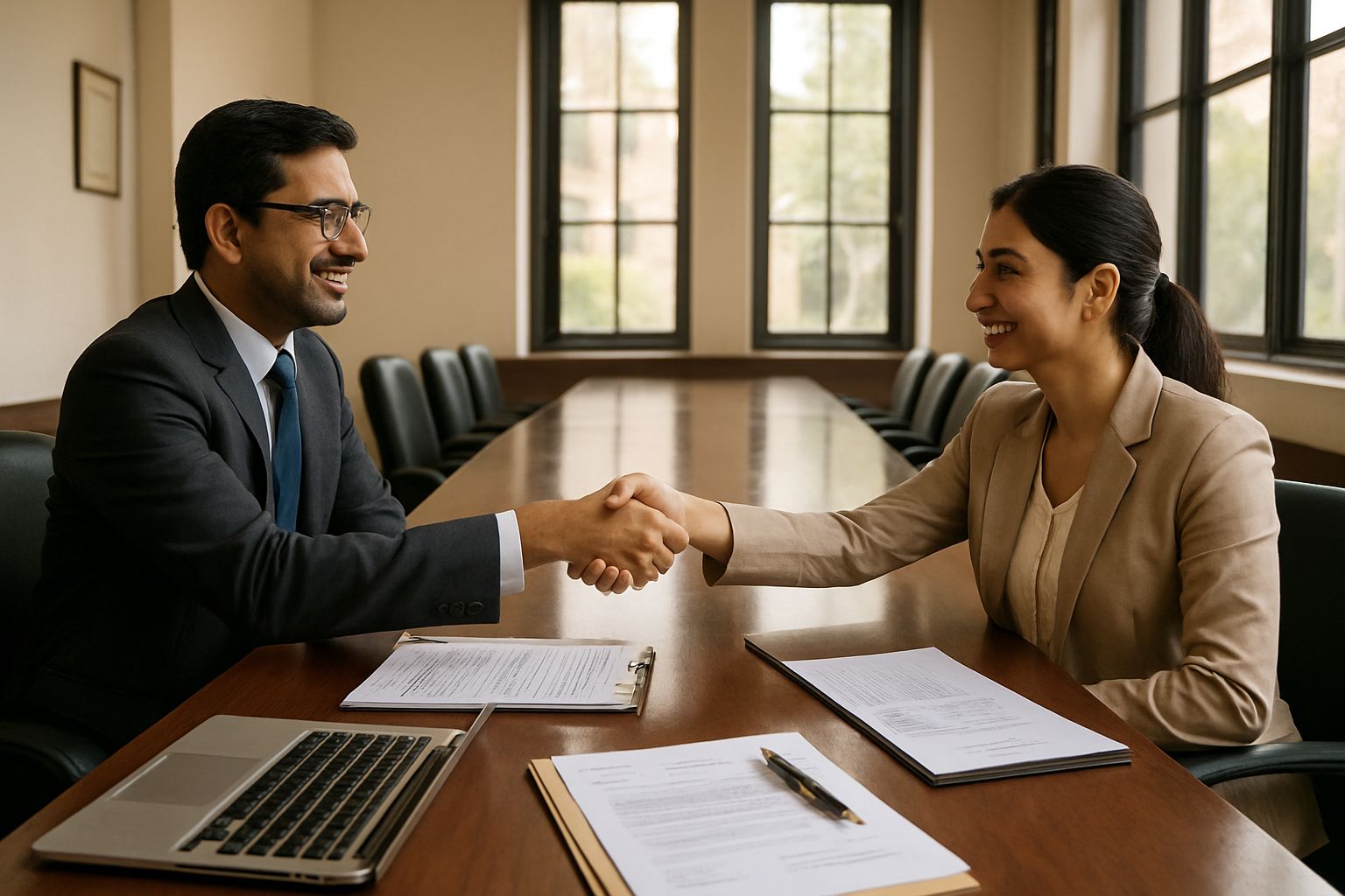 Indian business professionals discussing Separate Legal Entity in a boardroom setting.