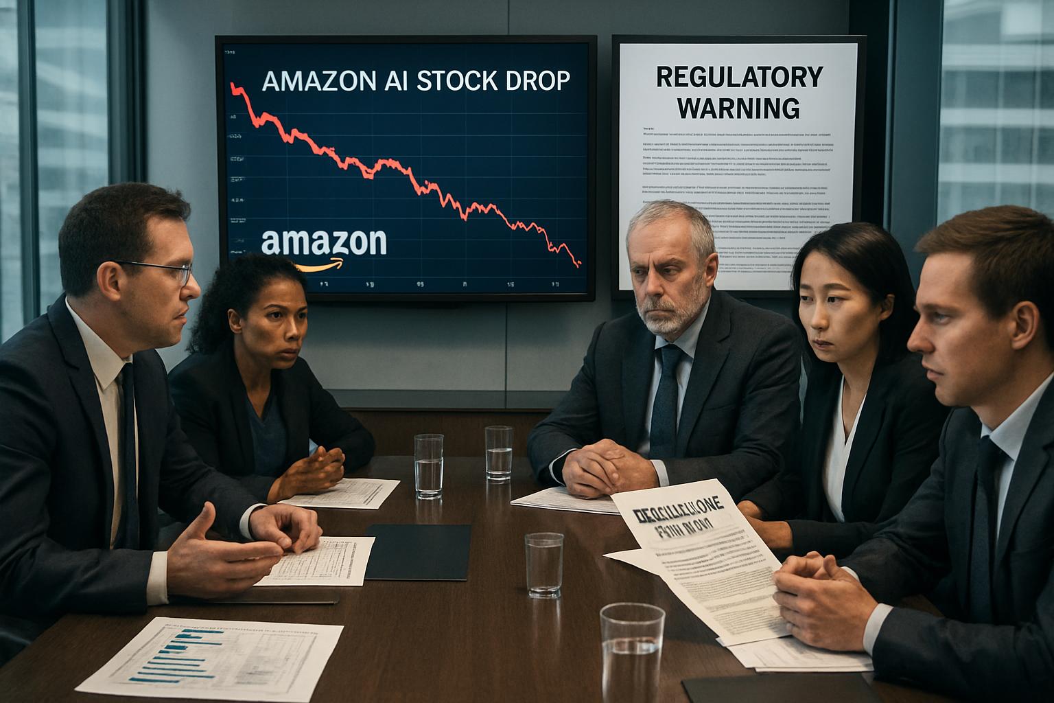 Executives analyze Amazon AI Sell-off trends in a boardroom