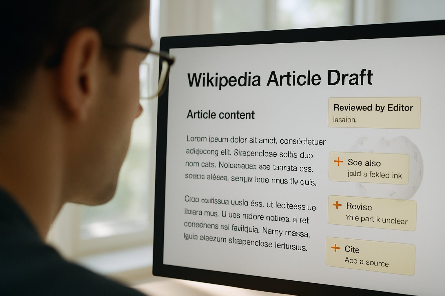 Editor applying Human Review Mandate on Wikipedia article draft for accuracy.