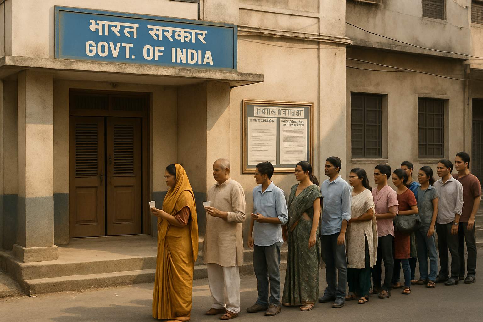 Citizens at Indian office for Government Efficiency Purge voter registration
