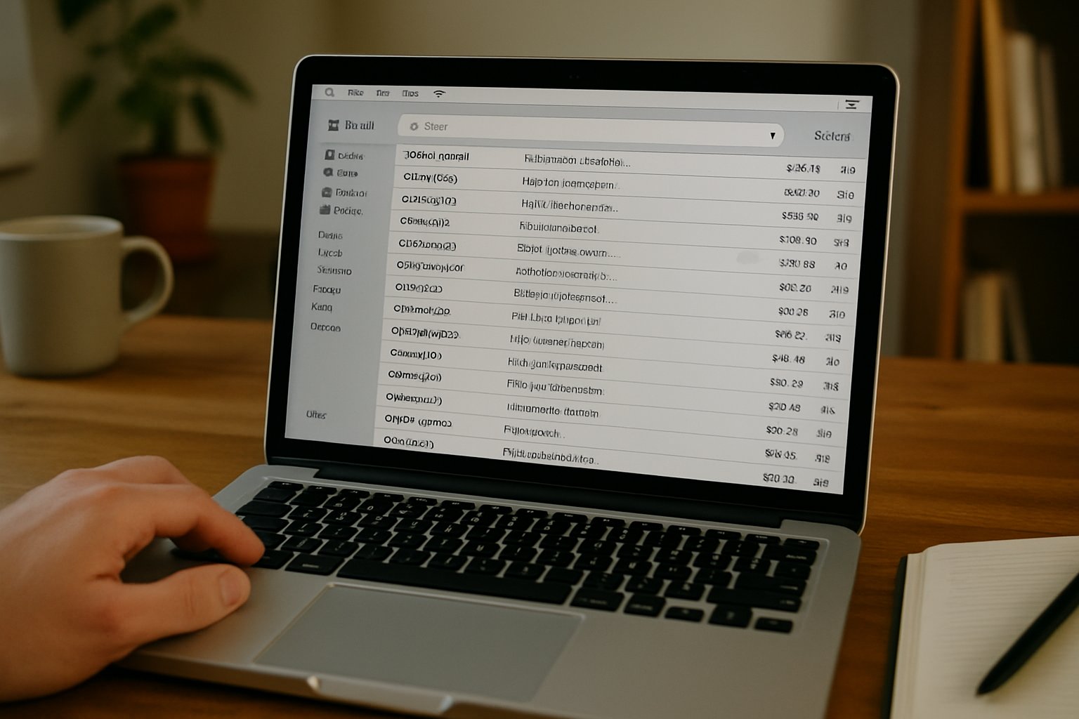 Laptop inbox showing Automated Outreach Failure with repetitive sales emails.