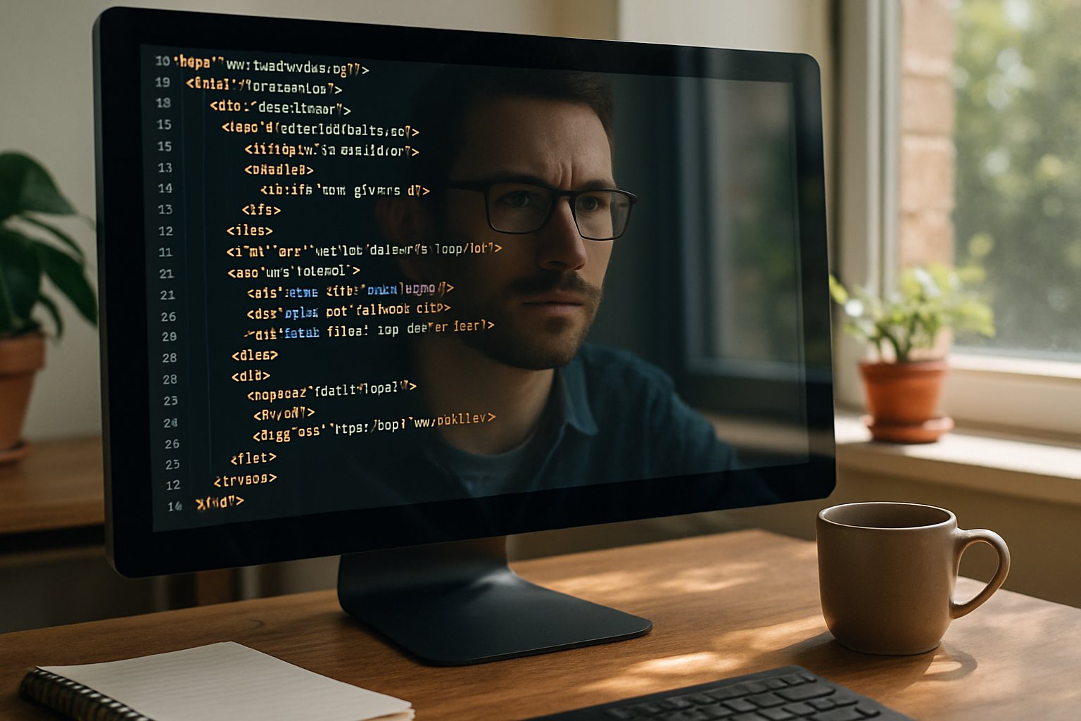 Developer working on ecommerce infrastructure pivot code for Shopify AI commerce.