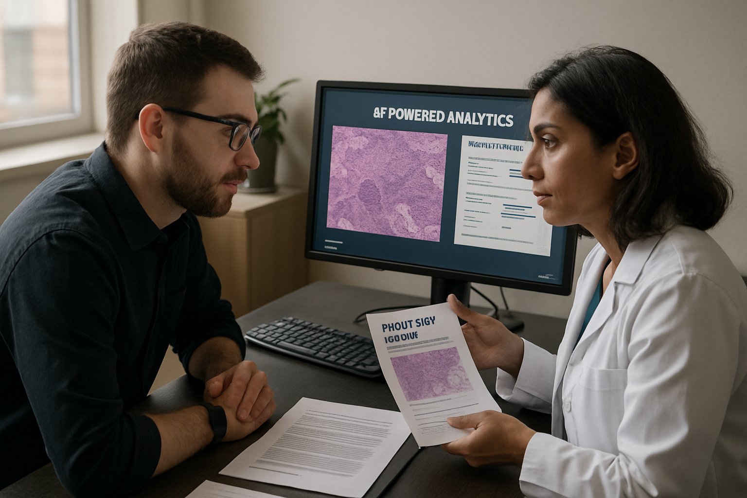 AI Digital Labor collaboration in pathology office setting