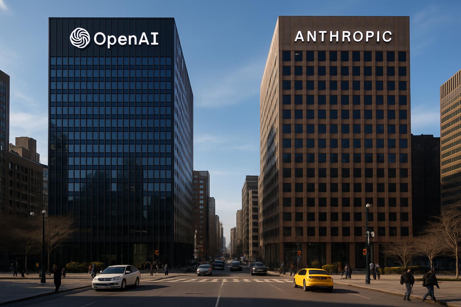 OpenAI and Anthropic offices symbolize the ongoing Enterprise Turf War.