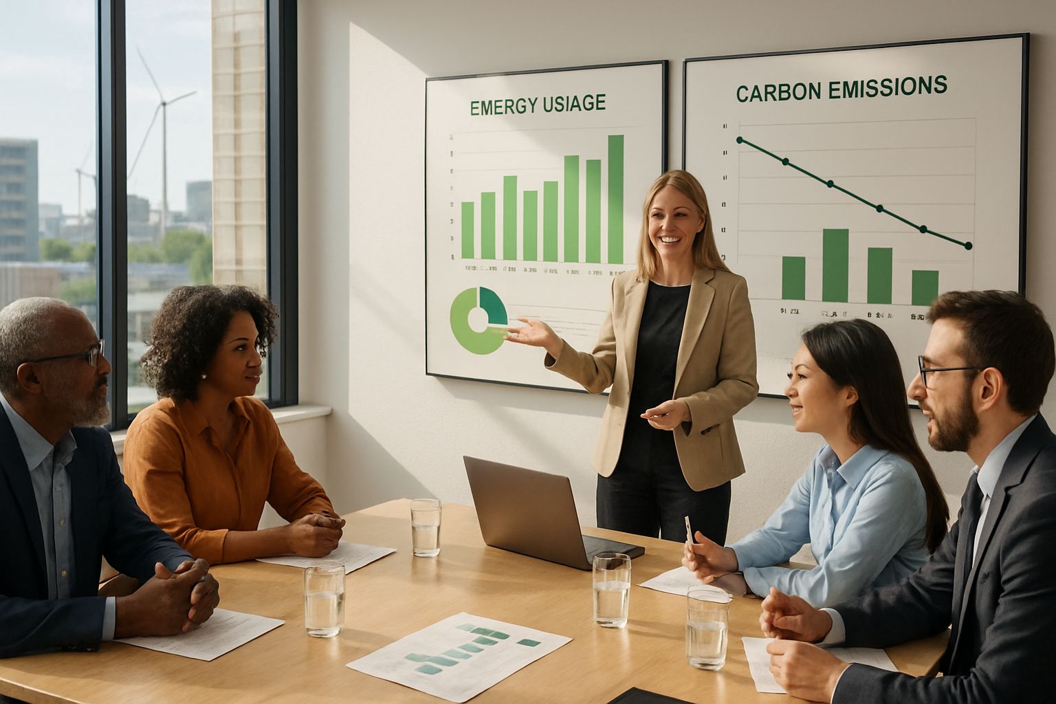 Professionals developing strategies for the Sustainability Crisis with renewable energy data.