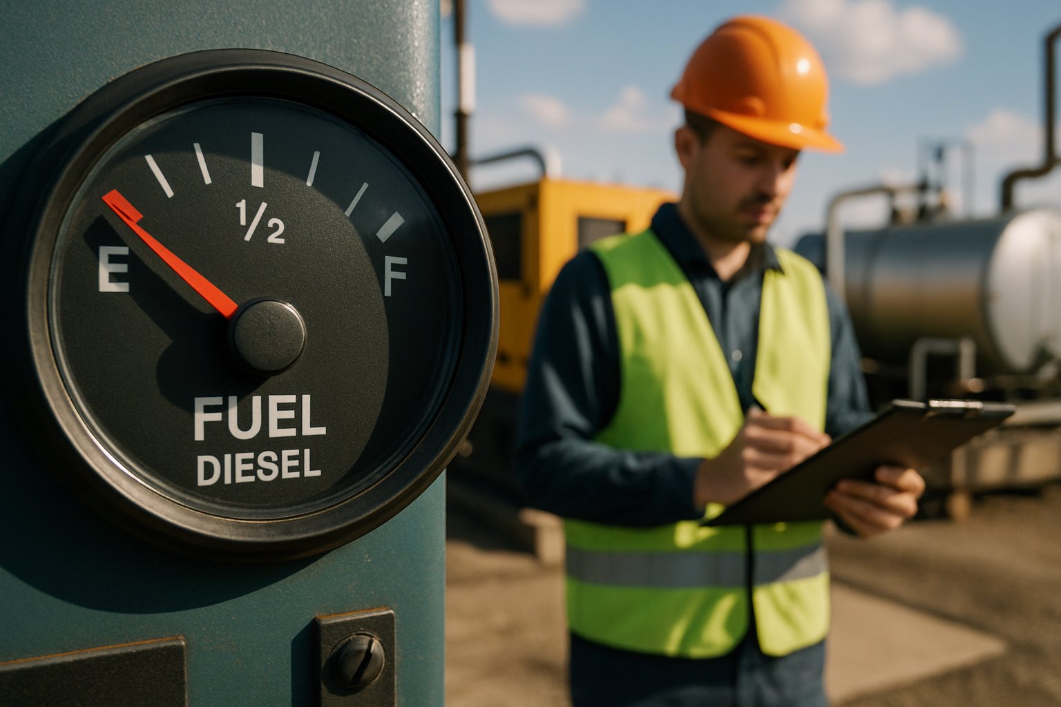 Diesel generator site image showing risks of AI Energy Vulnerability.