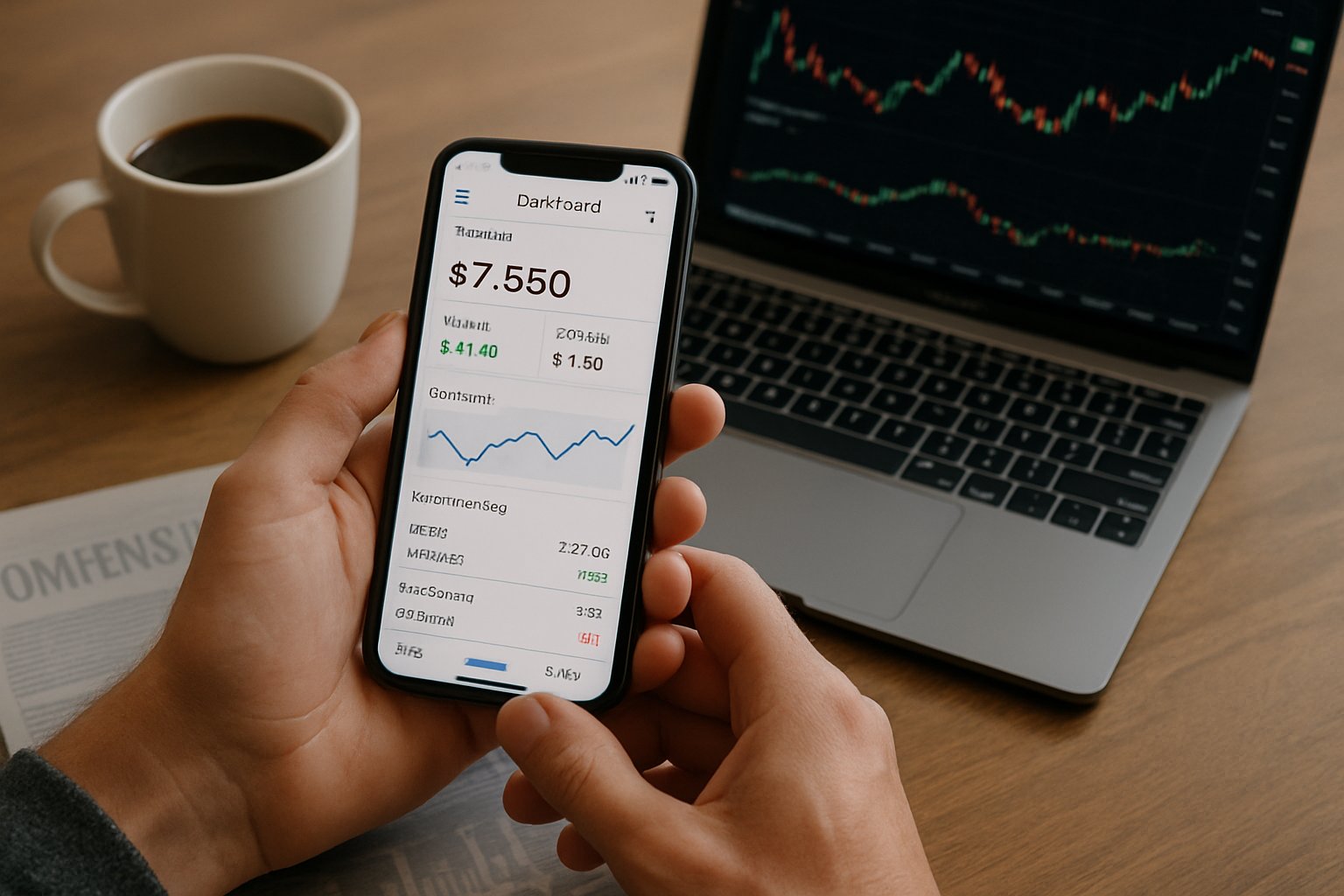 Compensation Shift examined through digital asset dashboard and mobile technology.