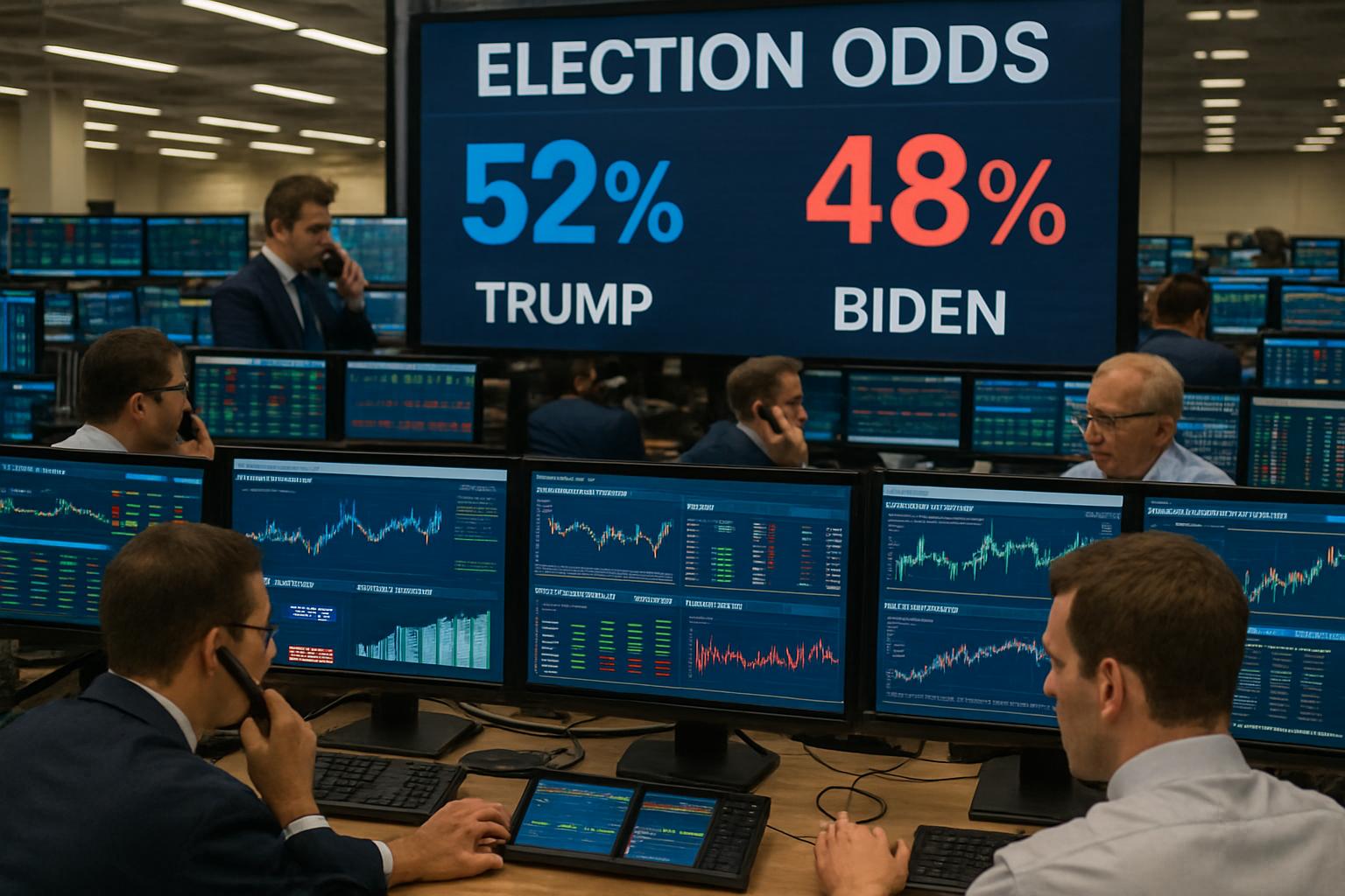 Traders responding to Prediction Market AI-driven US election odds.