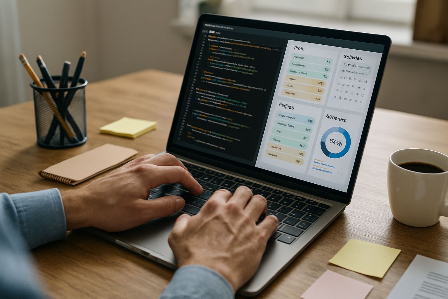 Engineer using laptop for Engineering Services Transformation at EPAM