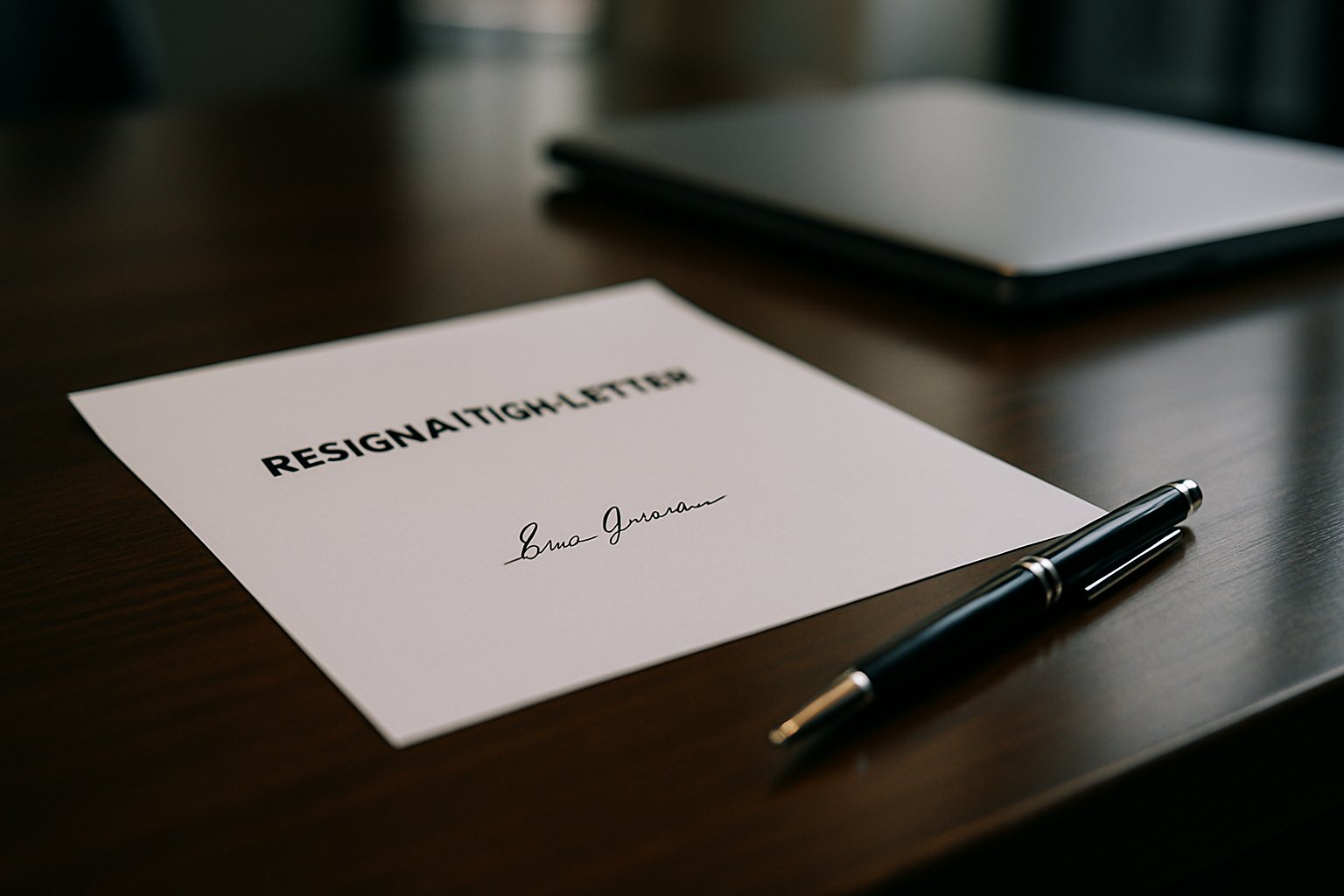 Corporate Governance Crisis ethics board resignation letter on executive desk