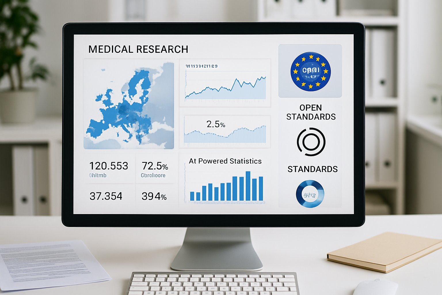 EU-compliant AI Healthcare Data dashboard with research and compliance features.