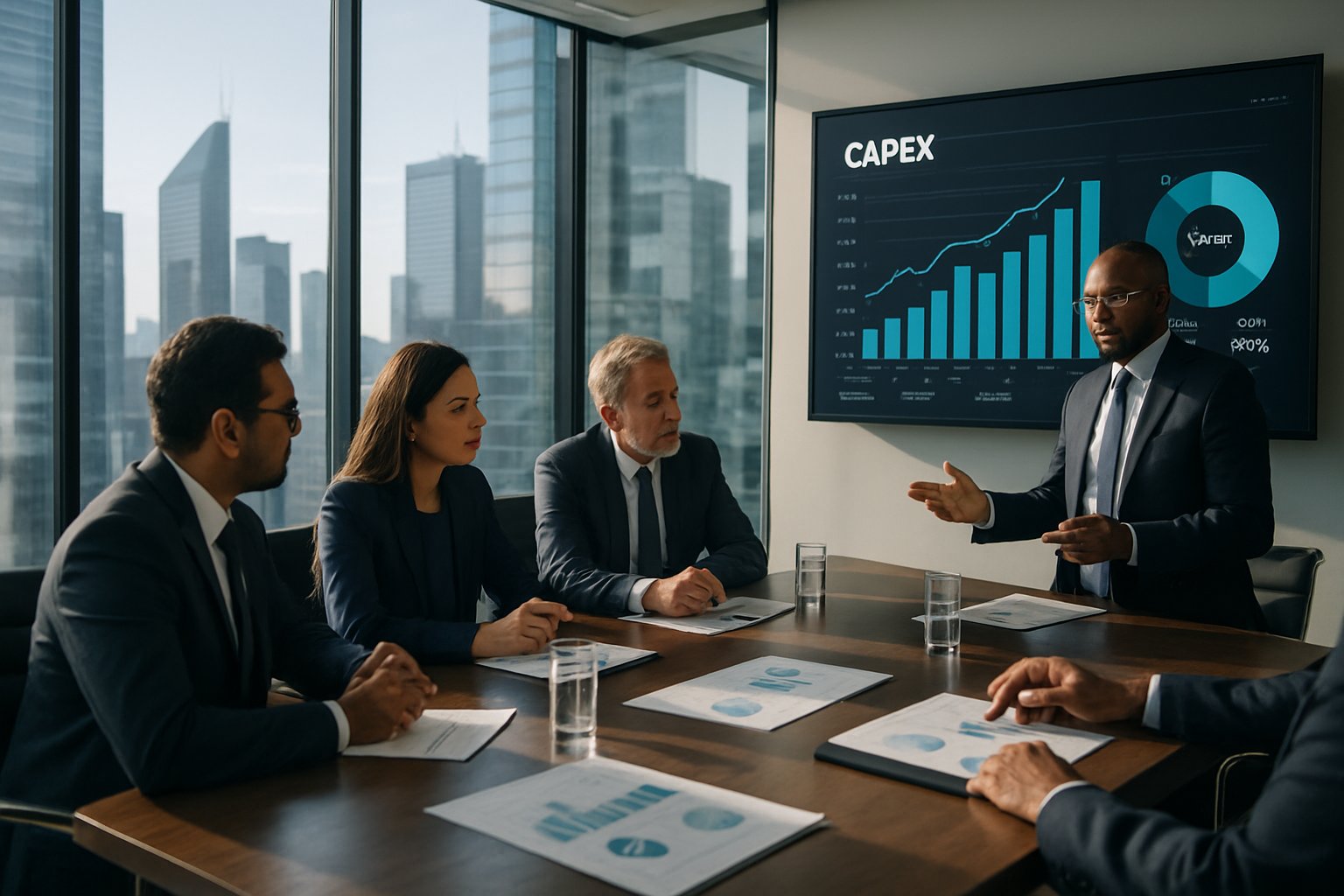 Inference Compute Economics in executive boardroom discussion about accelerator capex.