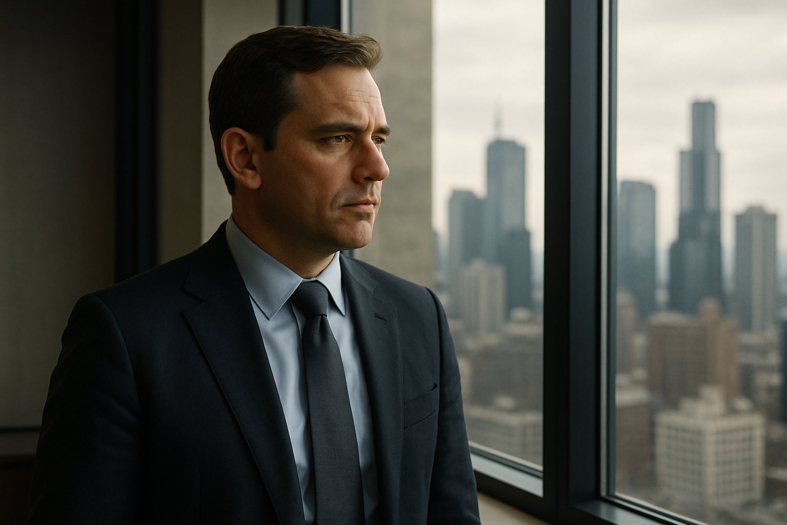 Alibaba Qwen executive reflecting post-resignation, symbolizing company transition