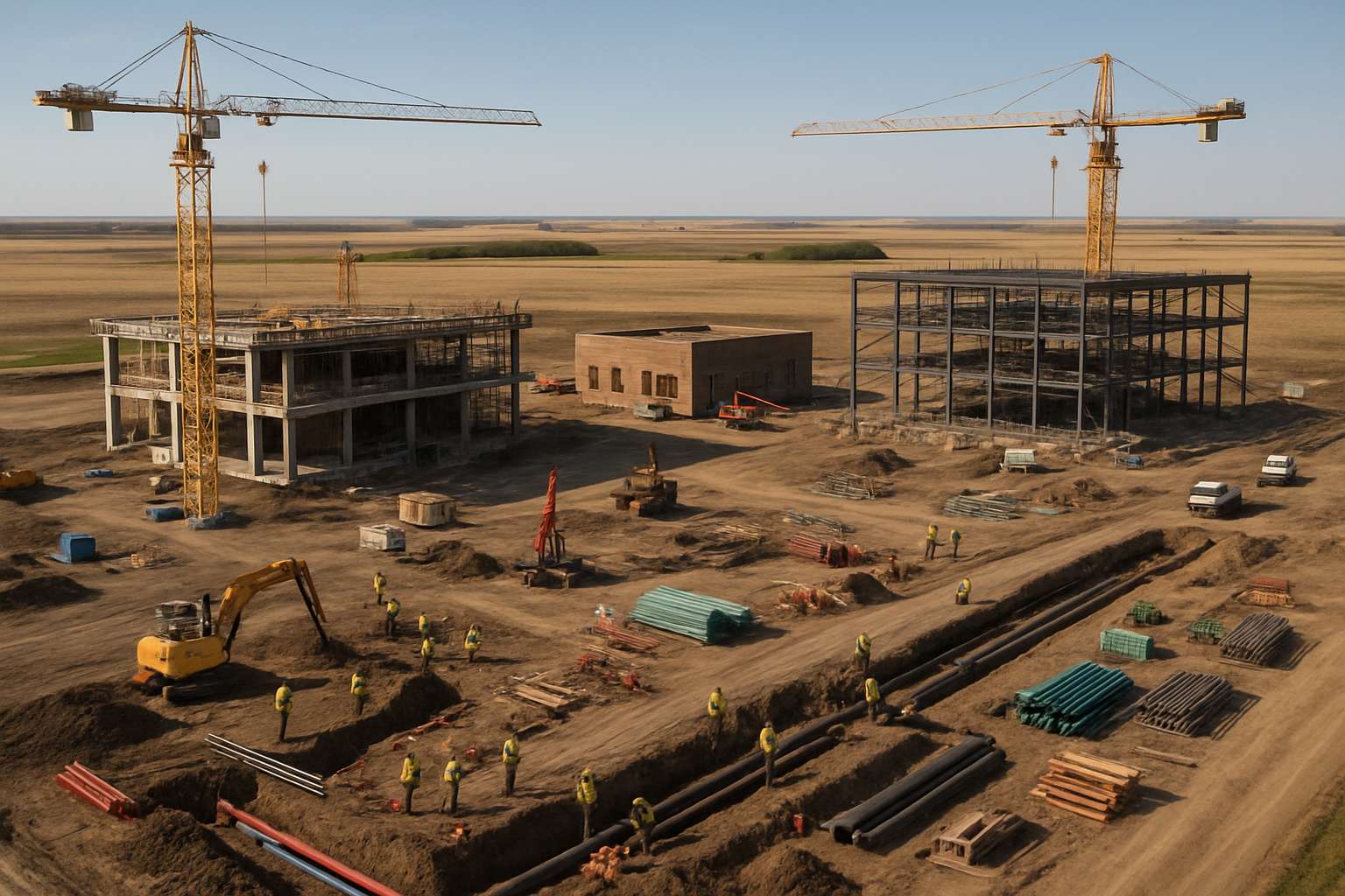 Construction site reflecting Regional Infrastructure Scaling in Saskatchewan