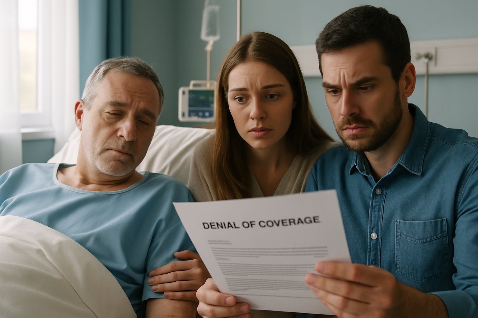 Healthcare Profit Motive causing patient distress after receiving surgery coverage denial.