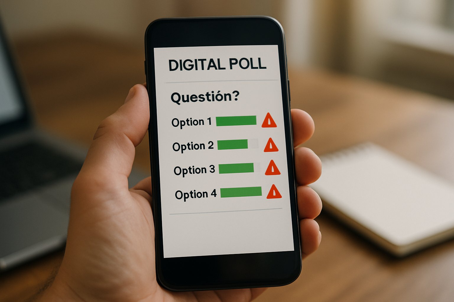 Smartphone reveals suspect entries from AI Poll Integrity Crisis.