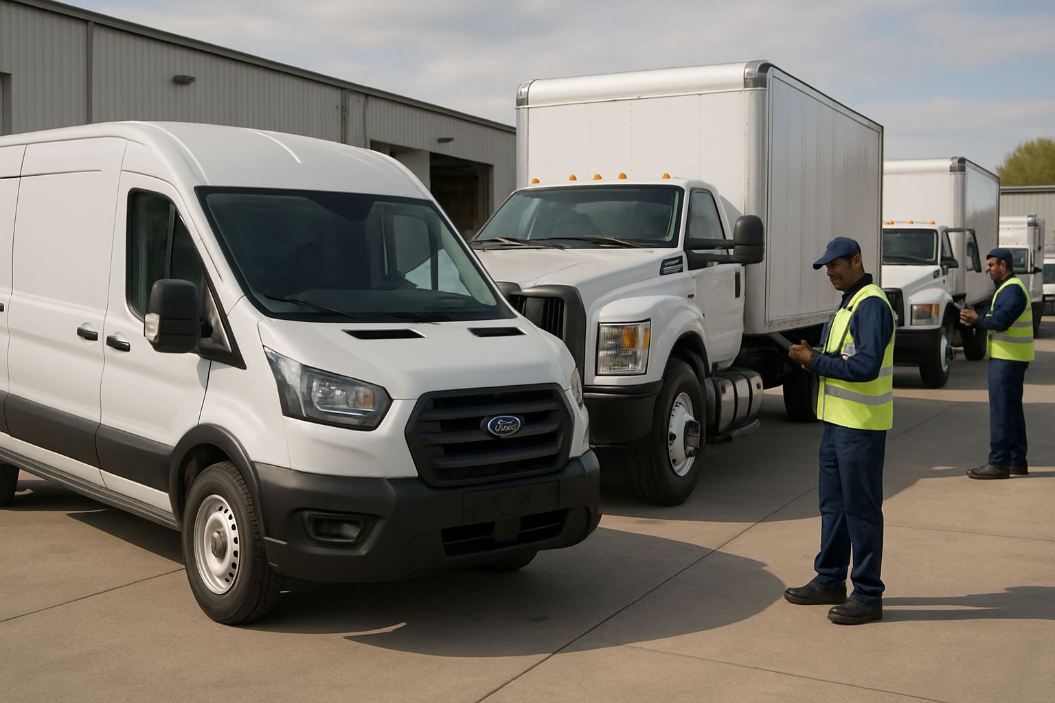 Ford vehicles being serviced with Data Point Telematics for maintenance insights