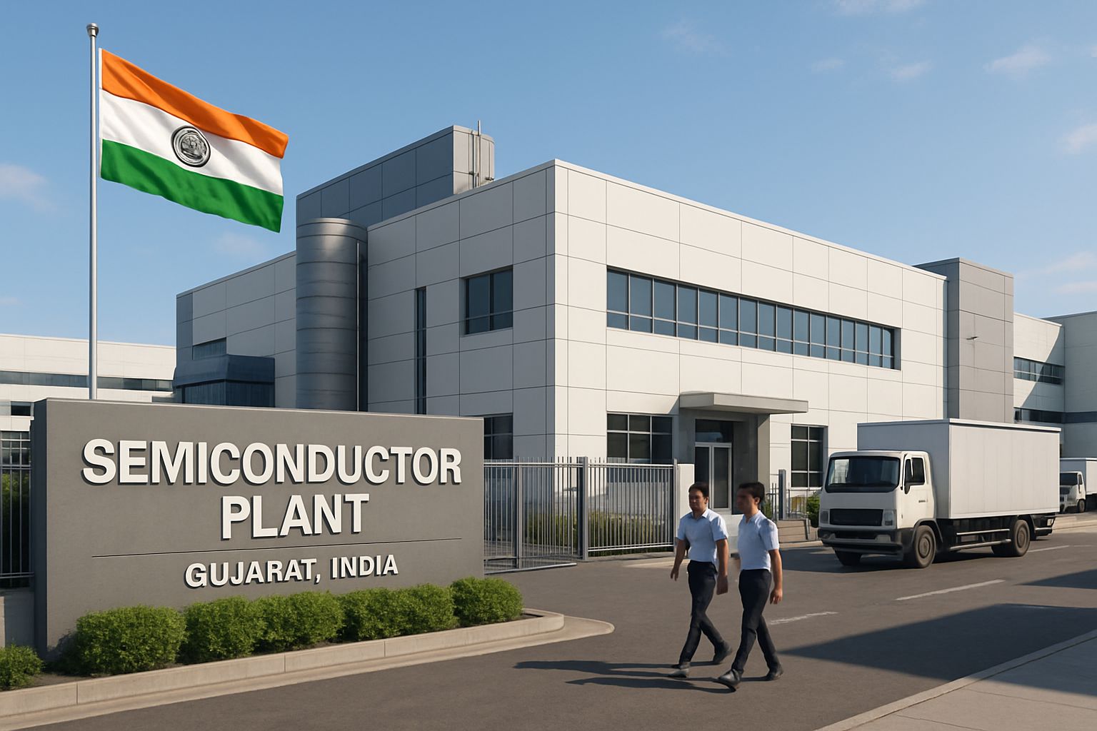 Gujarat chip plant exterior reinforcing Local Hardware Sovereignty