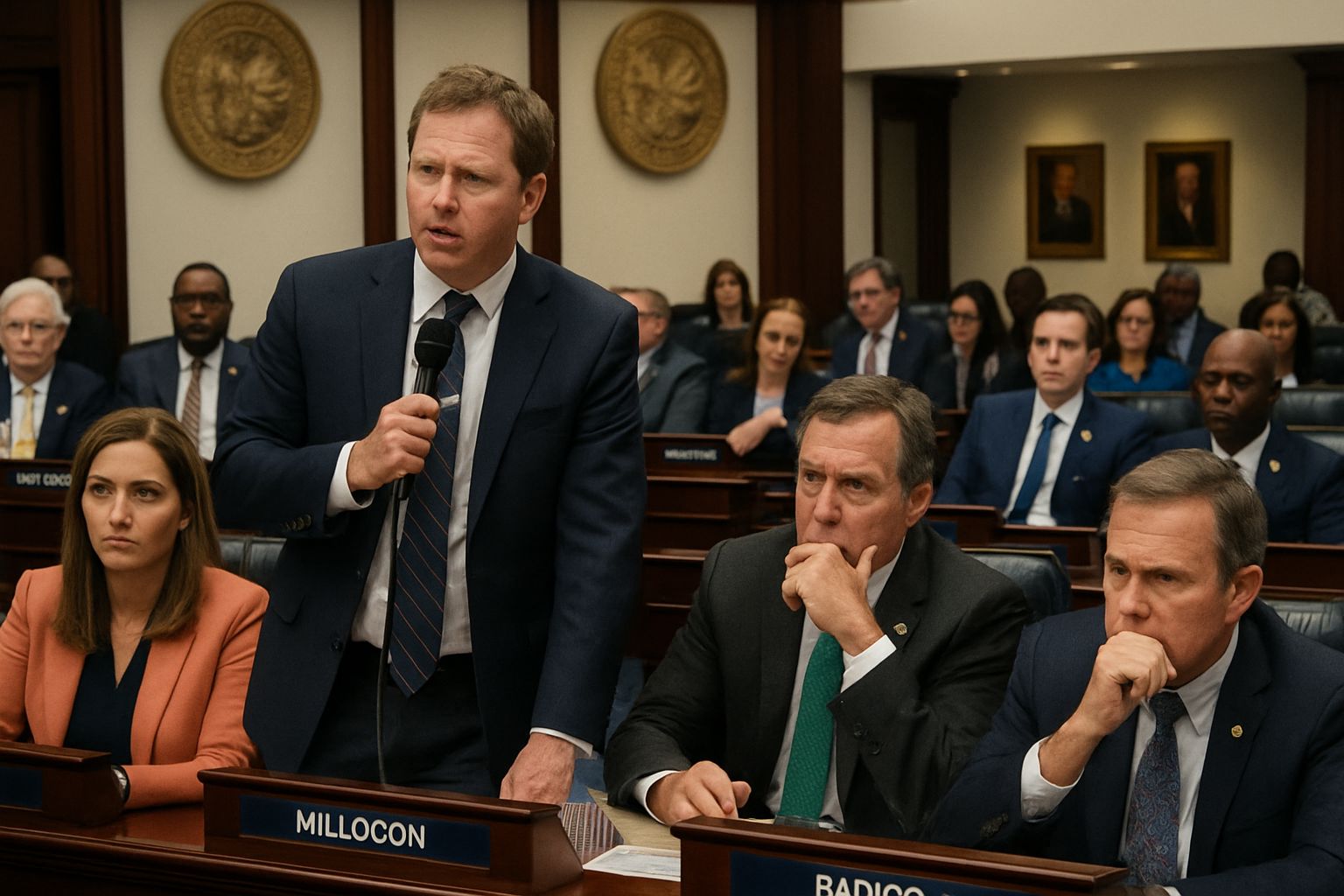 Florida lawmakers debate the Florida AI Bill in the House chamber.