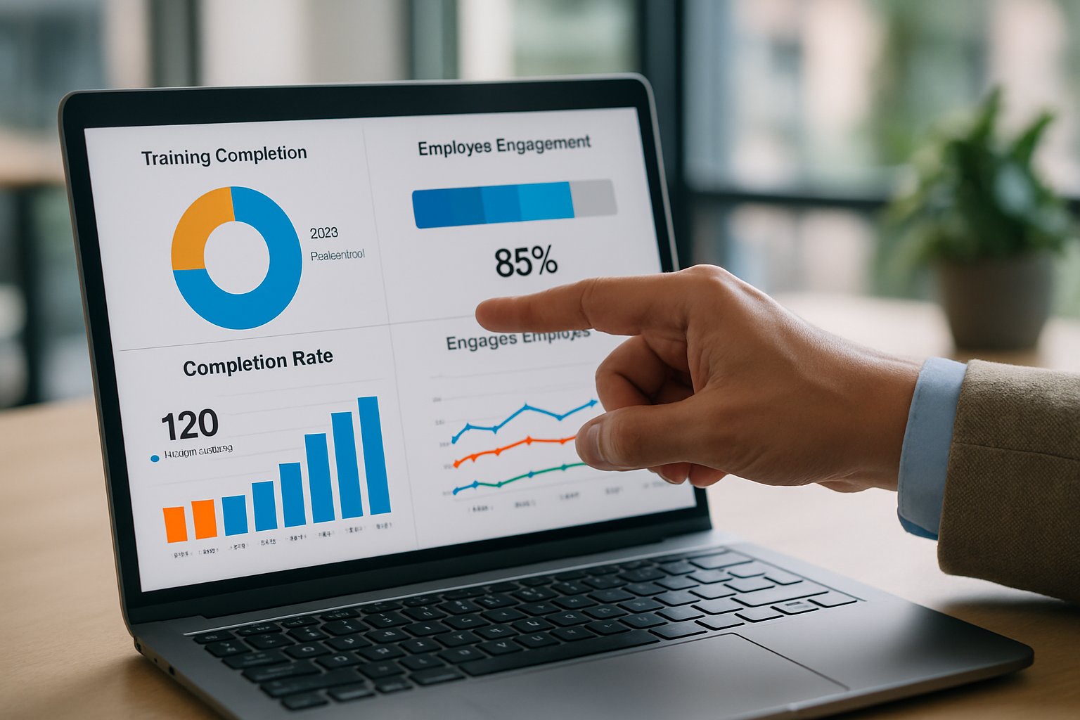 Data analytics dashboard highlighting metrics related to the L&D Efficiency Gap.