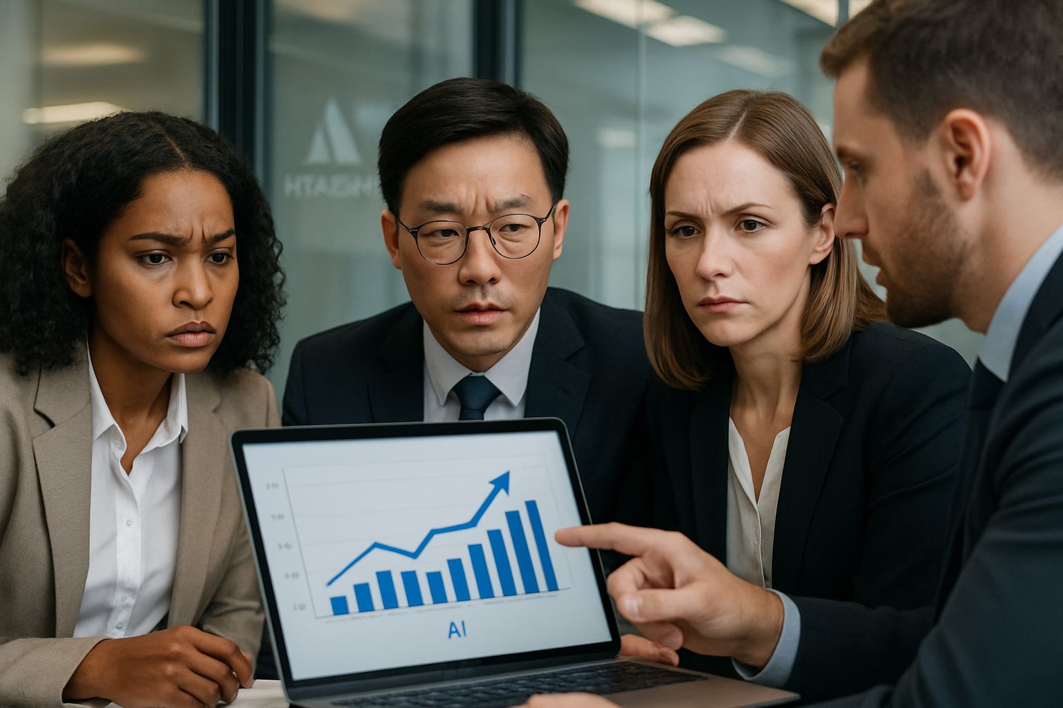 Atlassian AI Cut team discussing AI-first strategy in meeting room