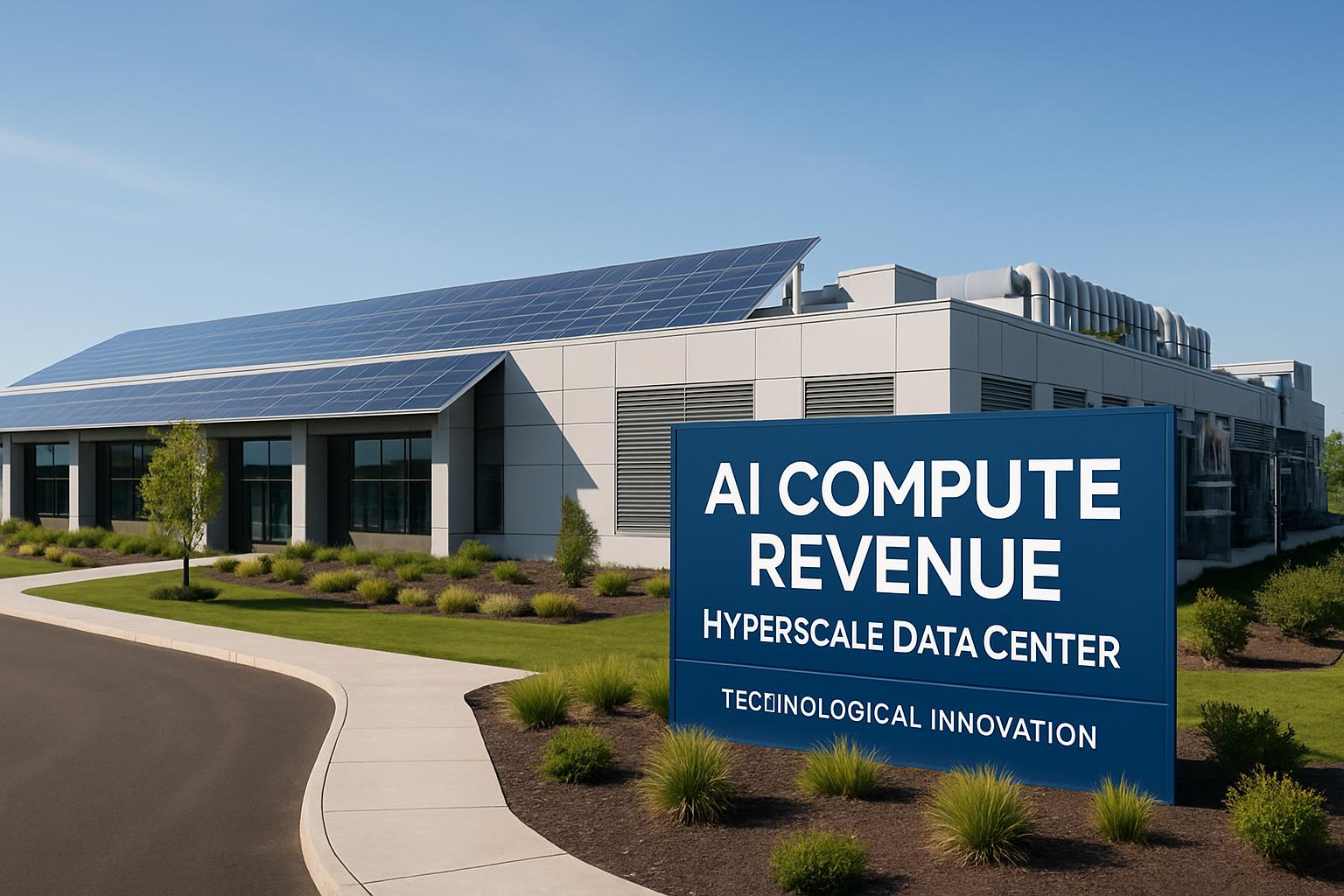 Hyperscale Michigan data center highlighting AI Compute Revenue initiatives.