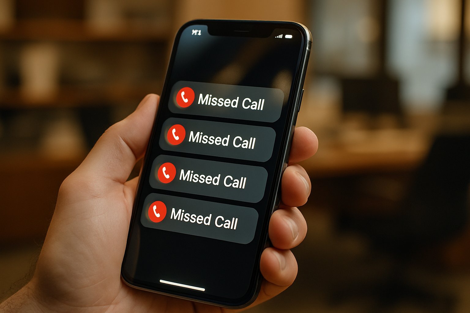 Missed call alerts as symbol of customer experience failure.