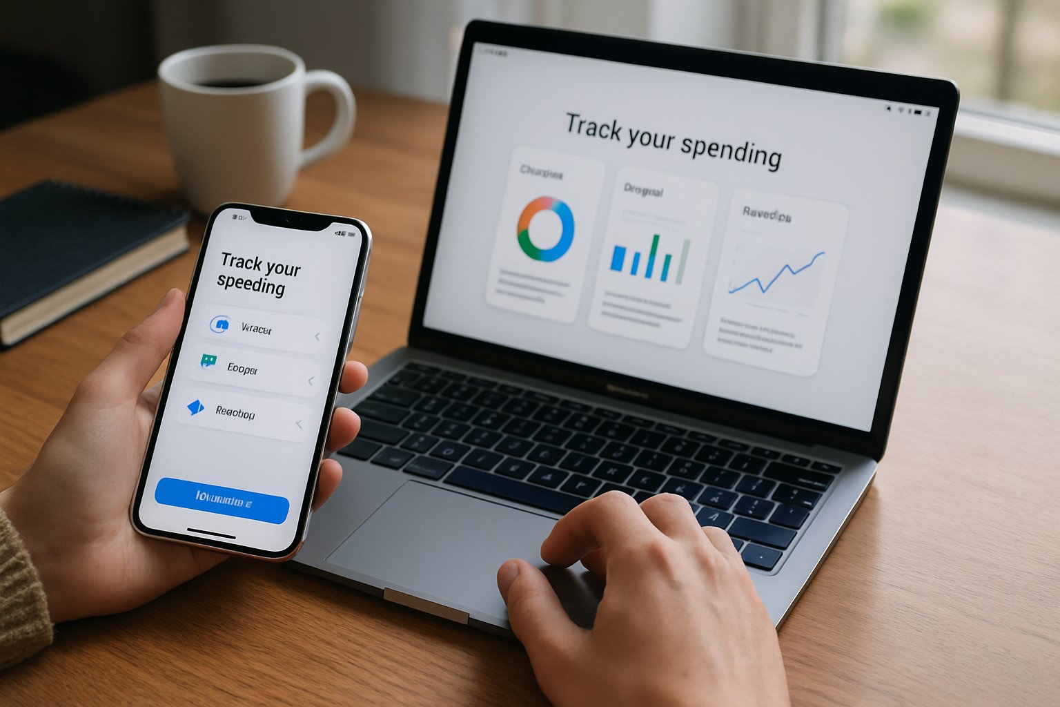 Apple UI interface prototype displayed on iPhone and MacBook.
