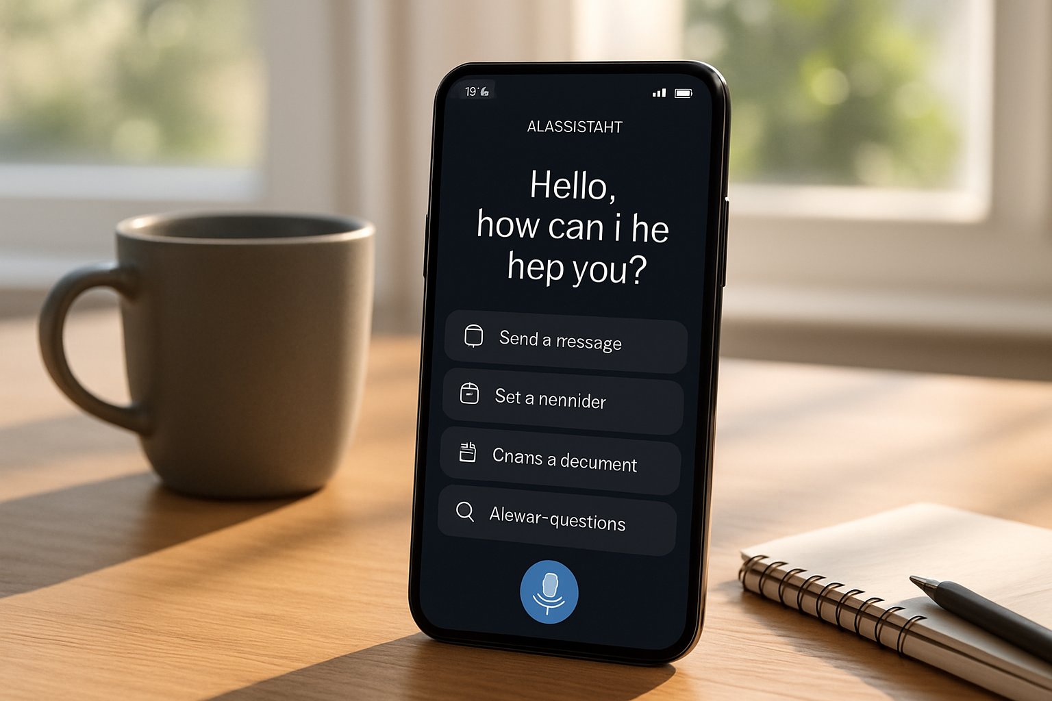 Personal AI assistant interface on smartphone demonstrates Consumer AI benefits.