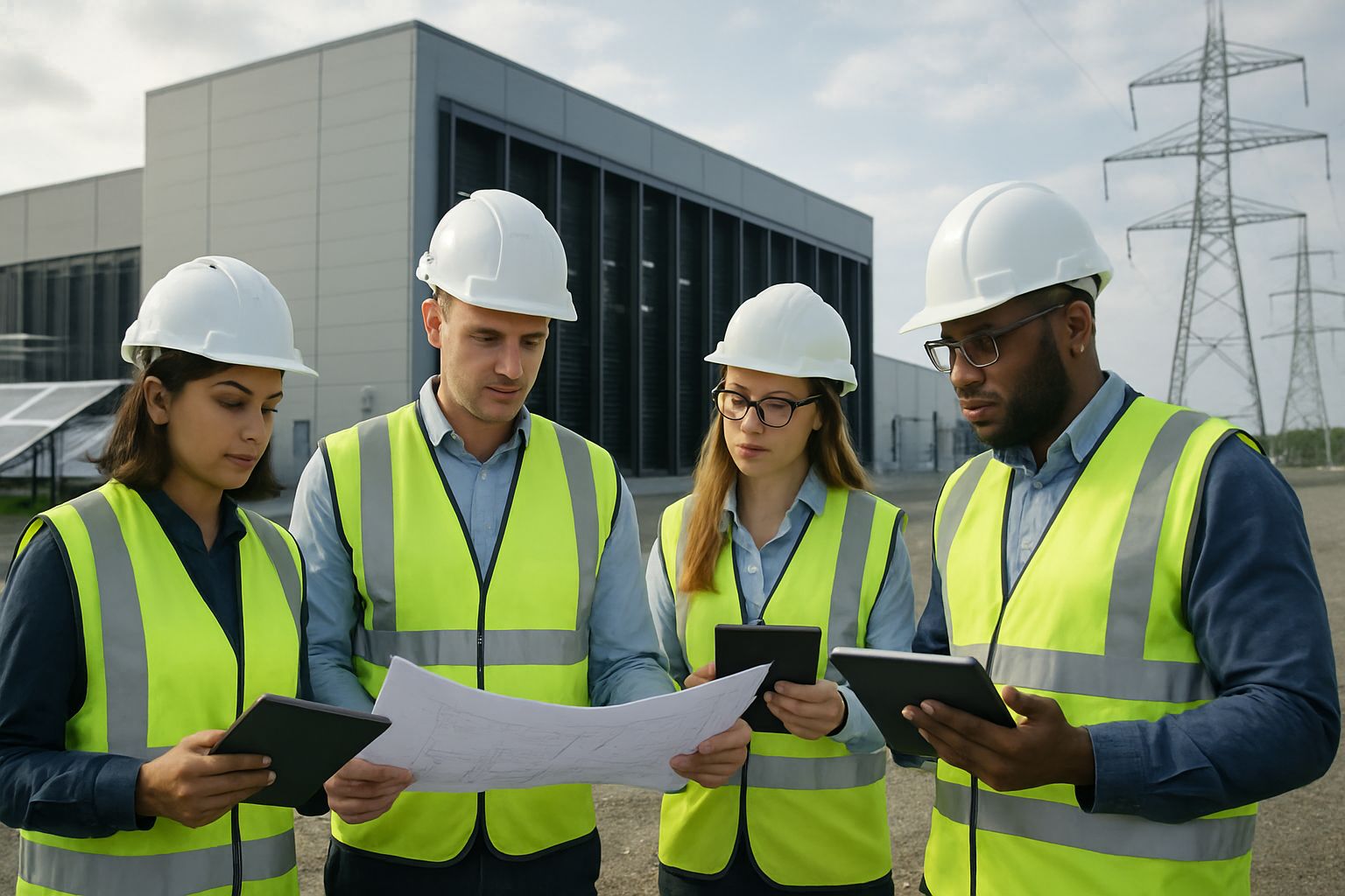 Engineers develop Energy Infrastructure Plan at data center site.