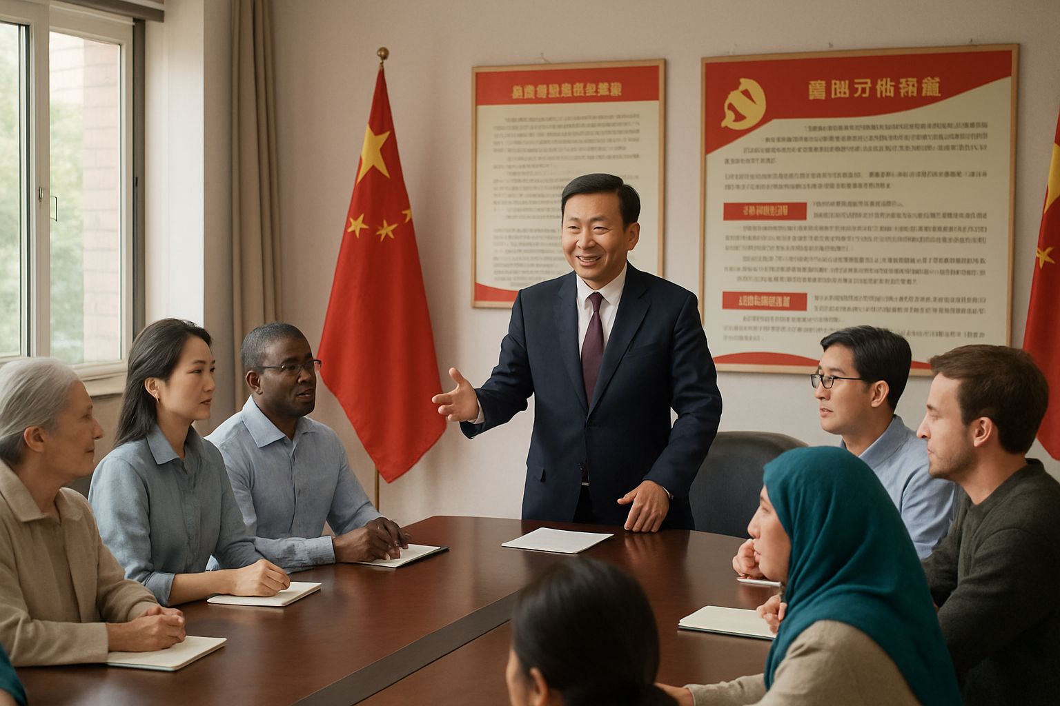 Government official explains National Policy to multiethnic audience