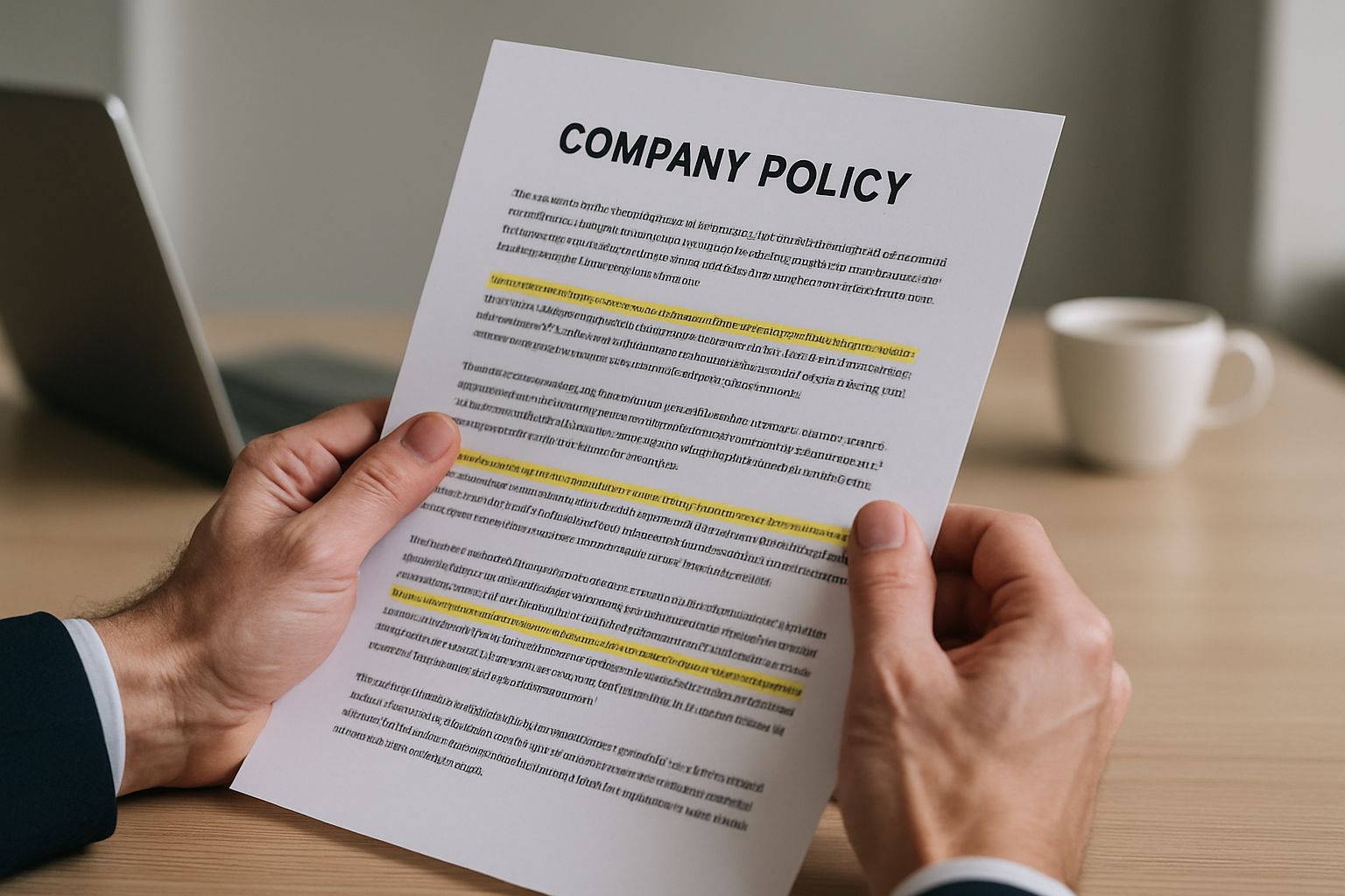Corporate Governance Crisis highlighted company policy document in office