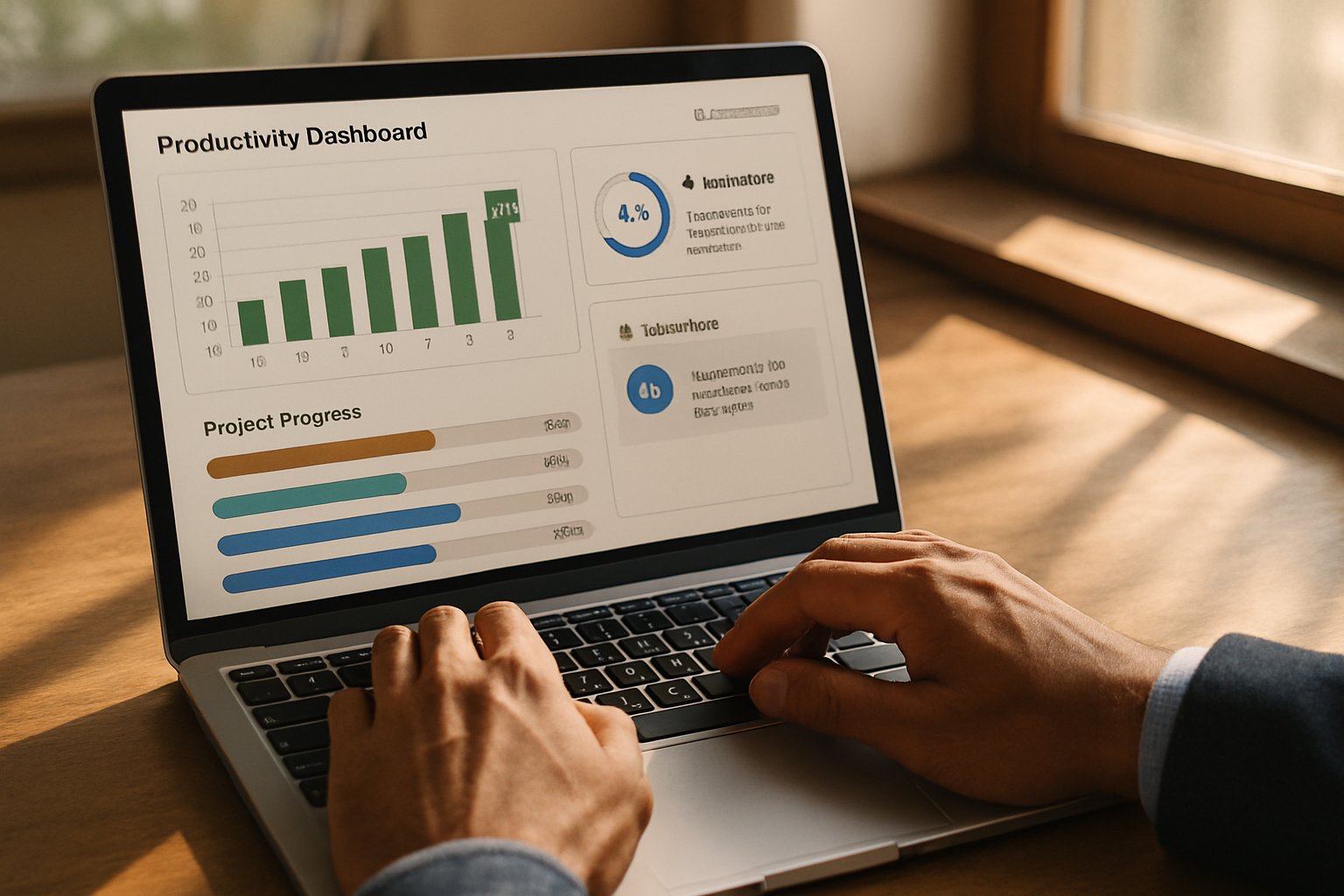 Workforce Productivity Integration displayed on a laptop in an authentic office setting