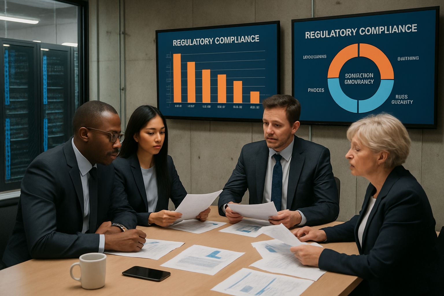 California Data Centers team meeting about new regulations.