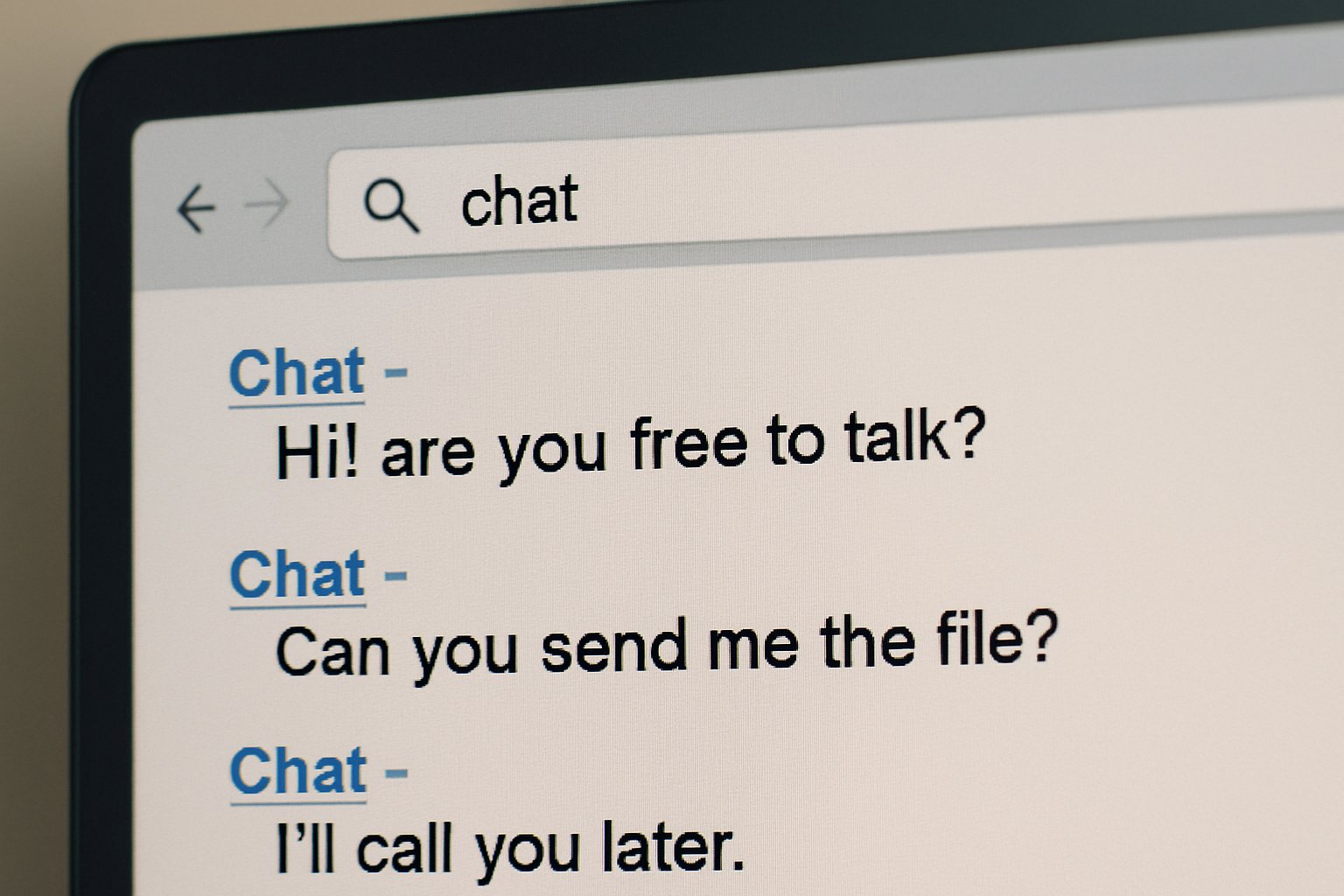 Browser Data Scandal revealed by search engine displaying private chat conversations.