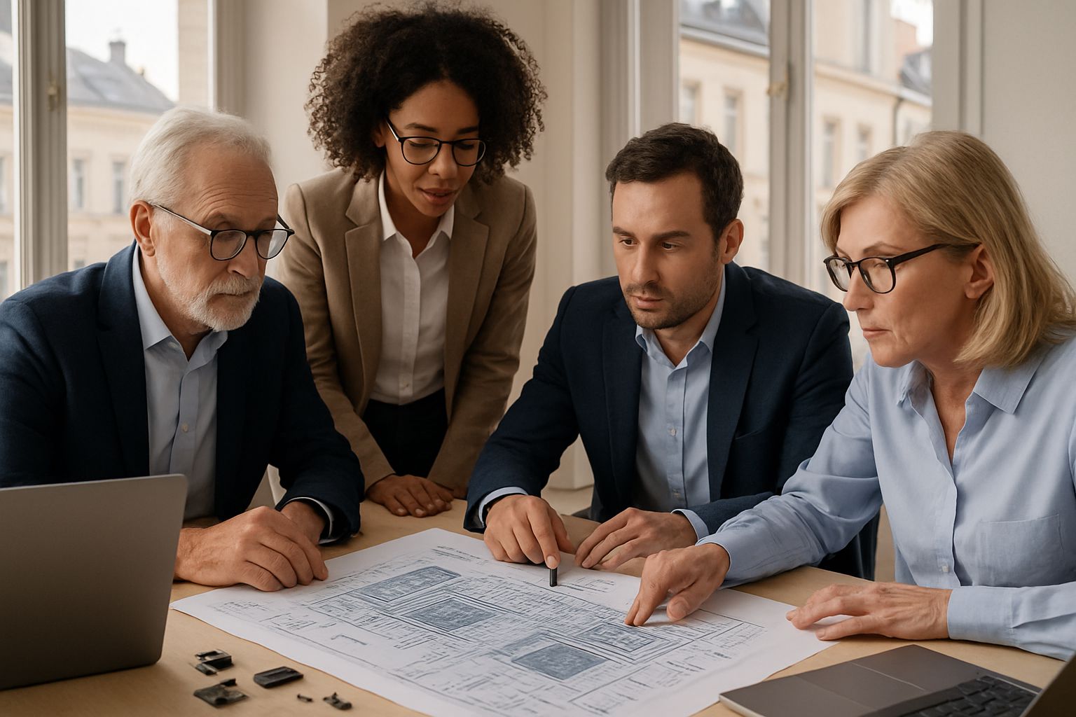 European engineers collaborating on semiconductor projects for EU Chips Act initiative.