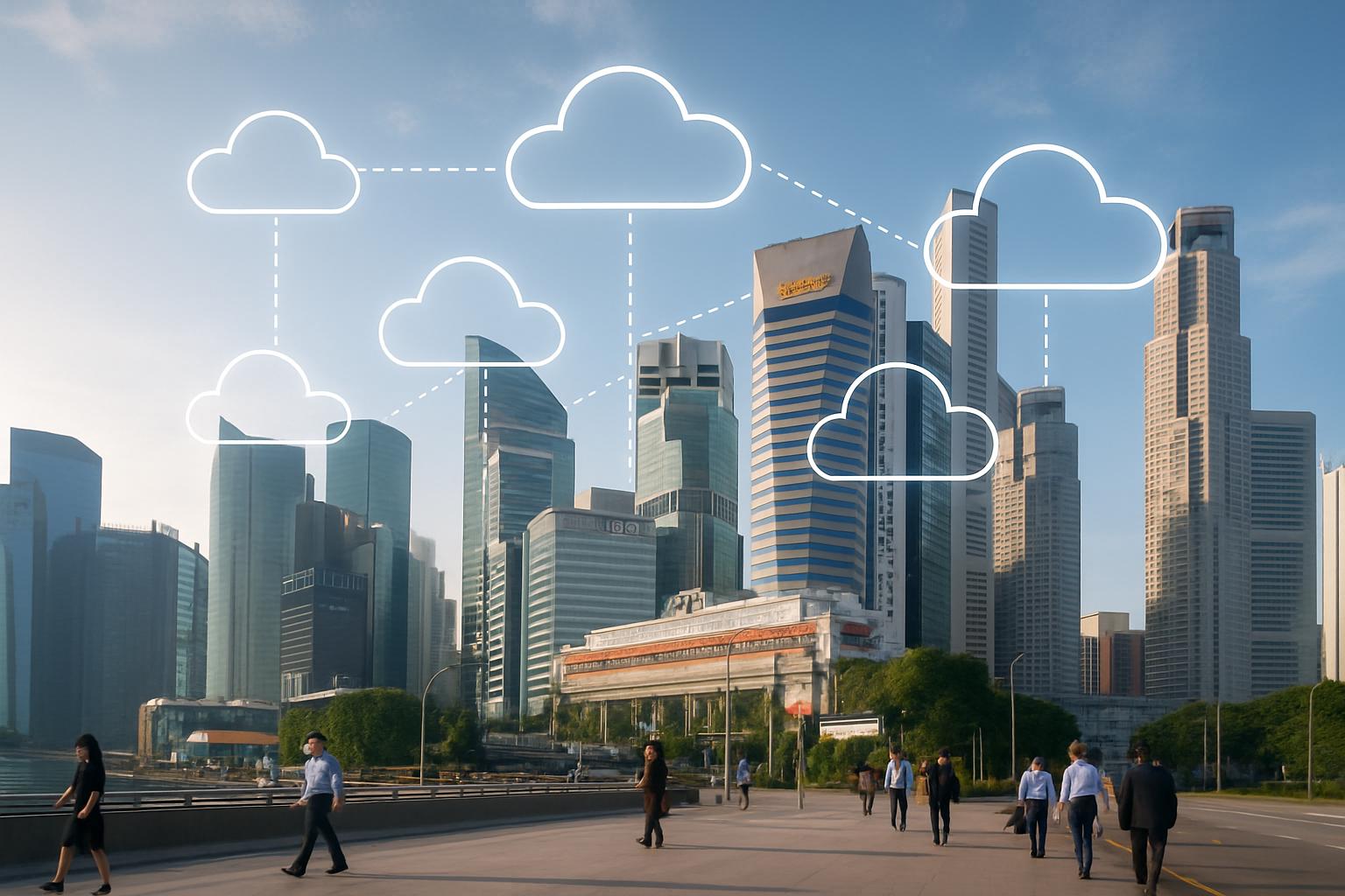 Singapore cityscape representing Regional Cloud connectivity and business hub.