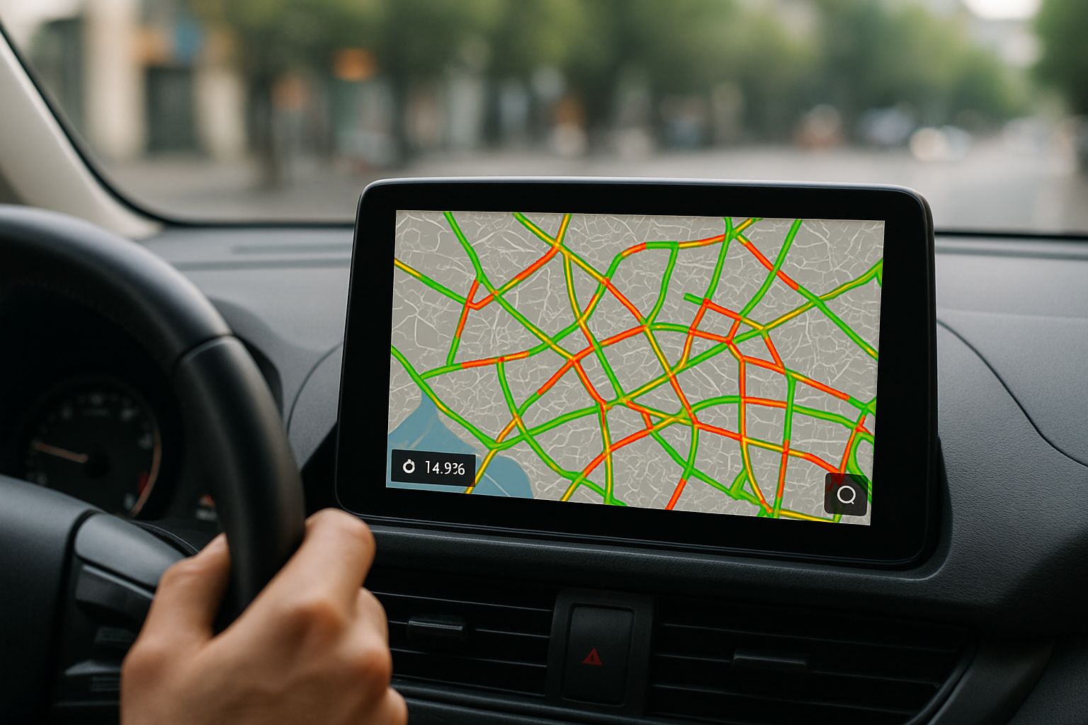 Agentic Real Time Data navigation system updating city map for drivers.