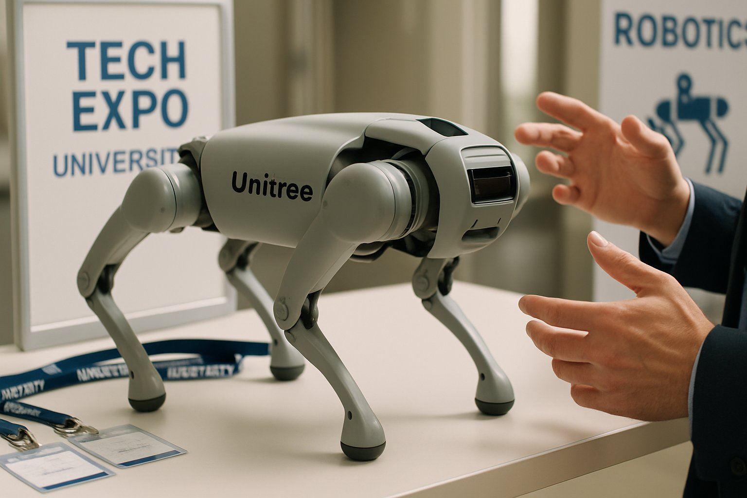 Unitree Go2 robot shown amid Robotic Dog Scandal at summit.