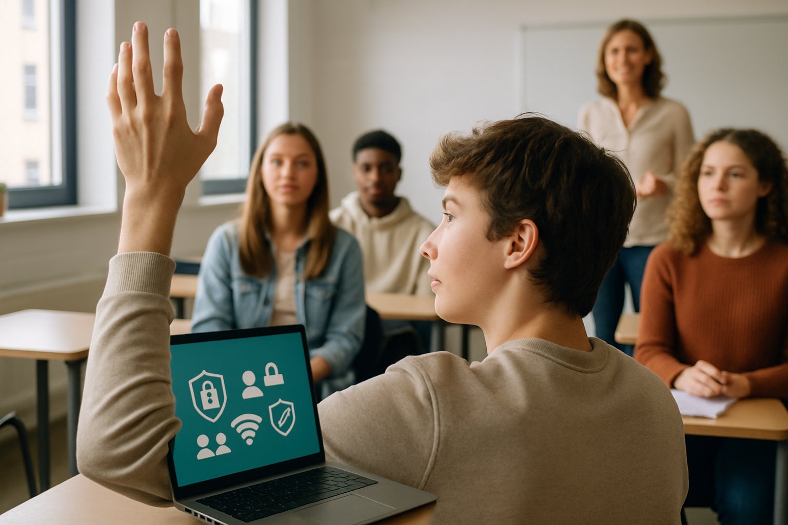 AI Safety Education workshop with students learning about safe AI practices