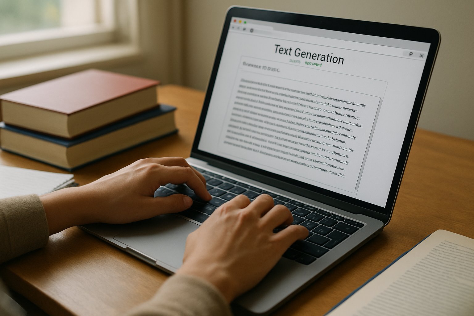 Content Offloading example with student using AI text generation for study assignments.