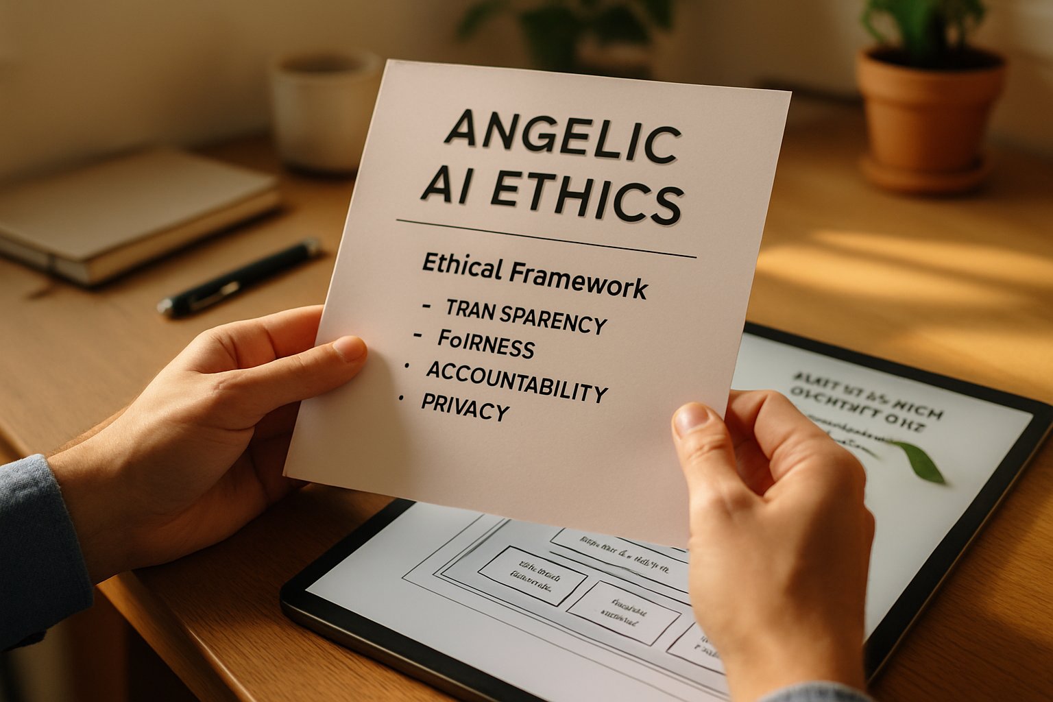 Researcher reviews Angelic AI Ethics framework and automation architecture.